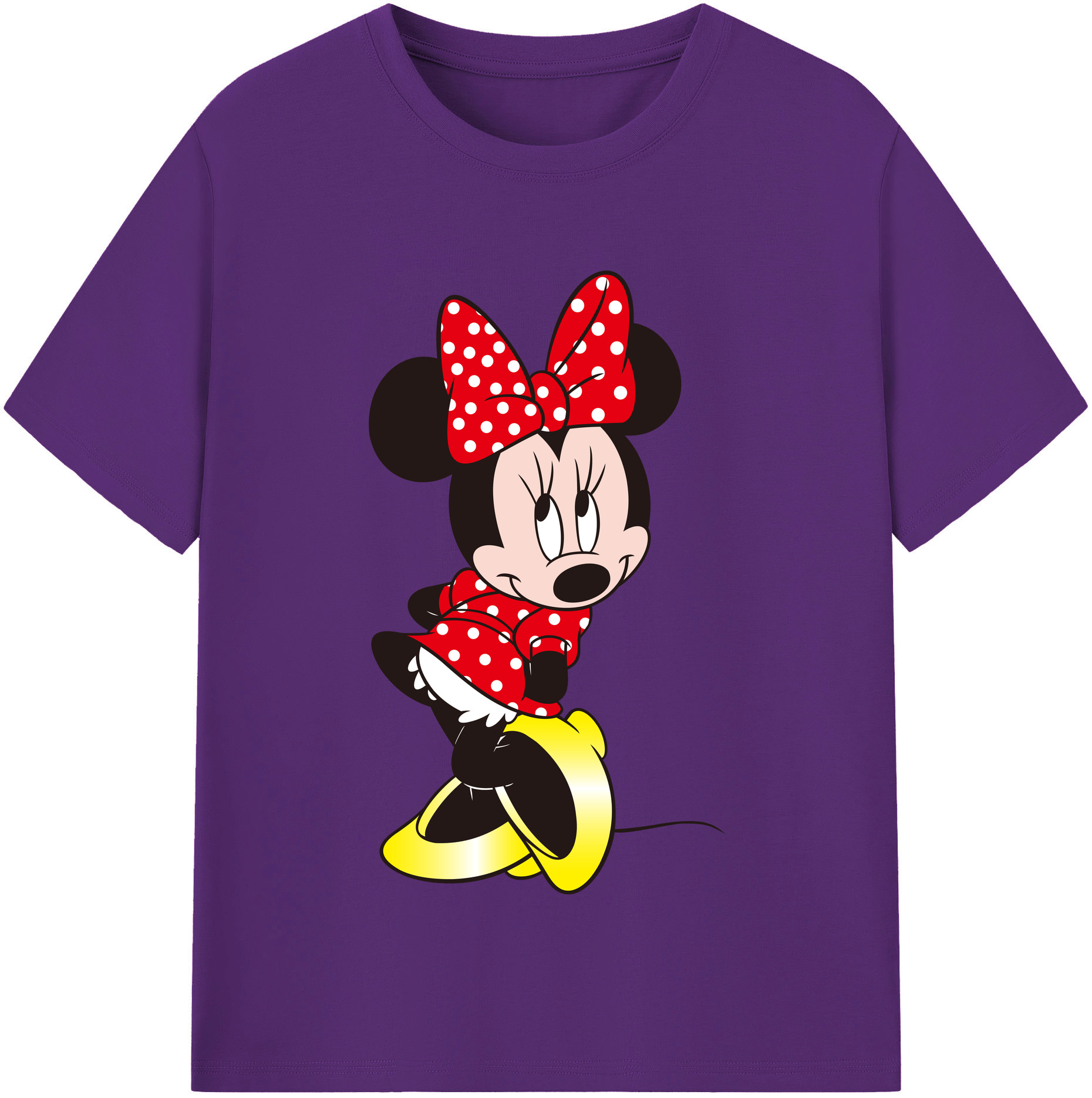 （画像用） ミッキーマウス Mickey Mouse 綿100％半袖Tシャツ（フロントプリント）