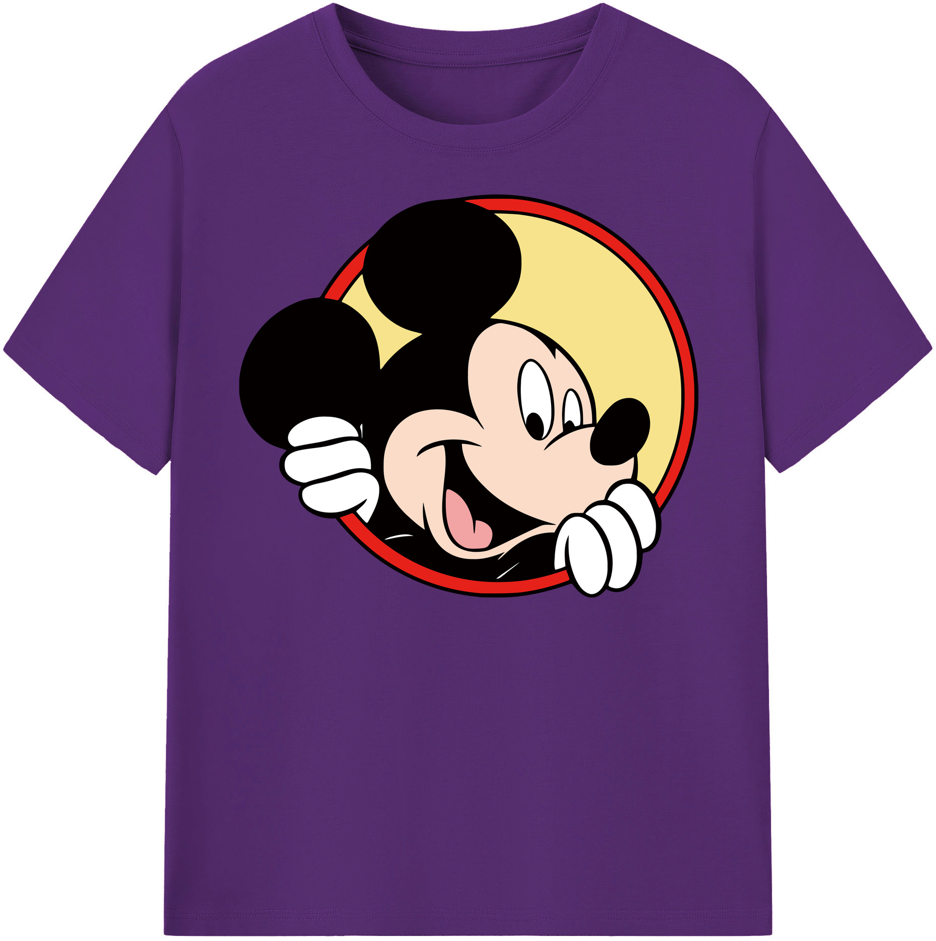 （画像用） ミッキーマウス Mickey Mouse 綿100％半袖Tシャツ（フロントプリント）