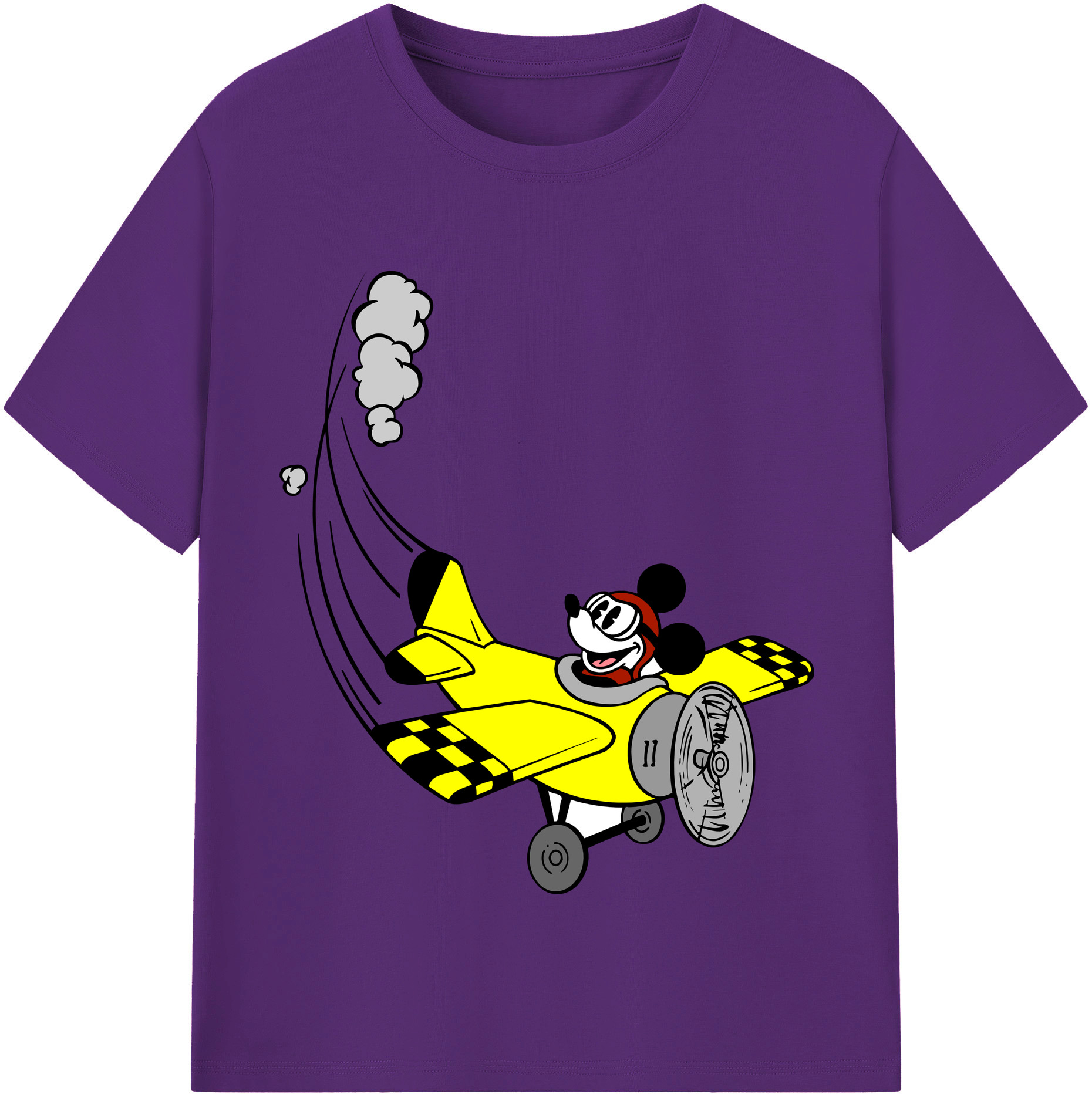 （画像用） ミッキーマウス Mickey Mouse 綿100％半袖Tシャツ（フロントプリント）