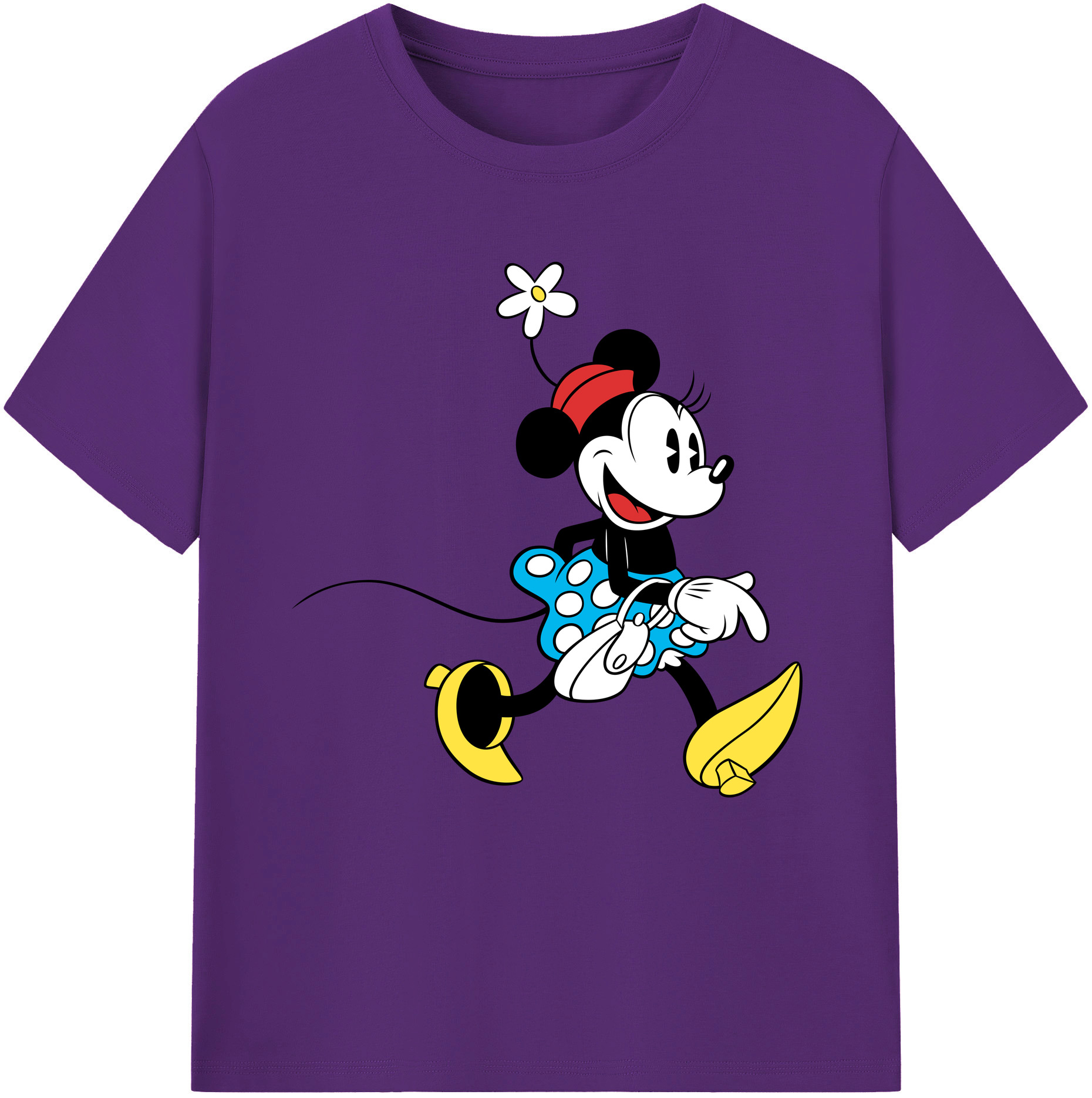 （画像用） ミッキーマウス Mickey Mouse 綿100％半袖Tシャツ（フロントプリント）