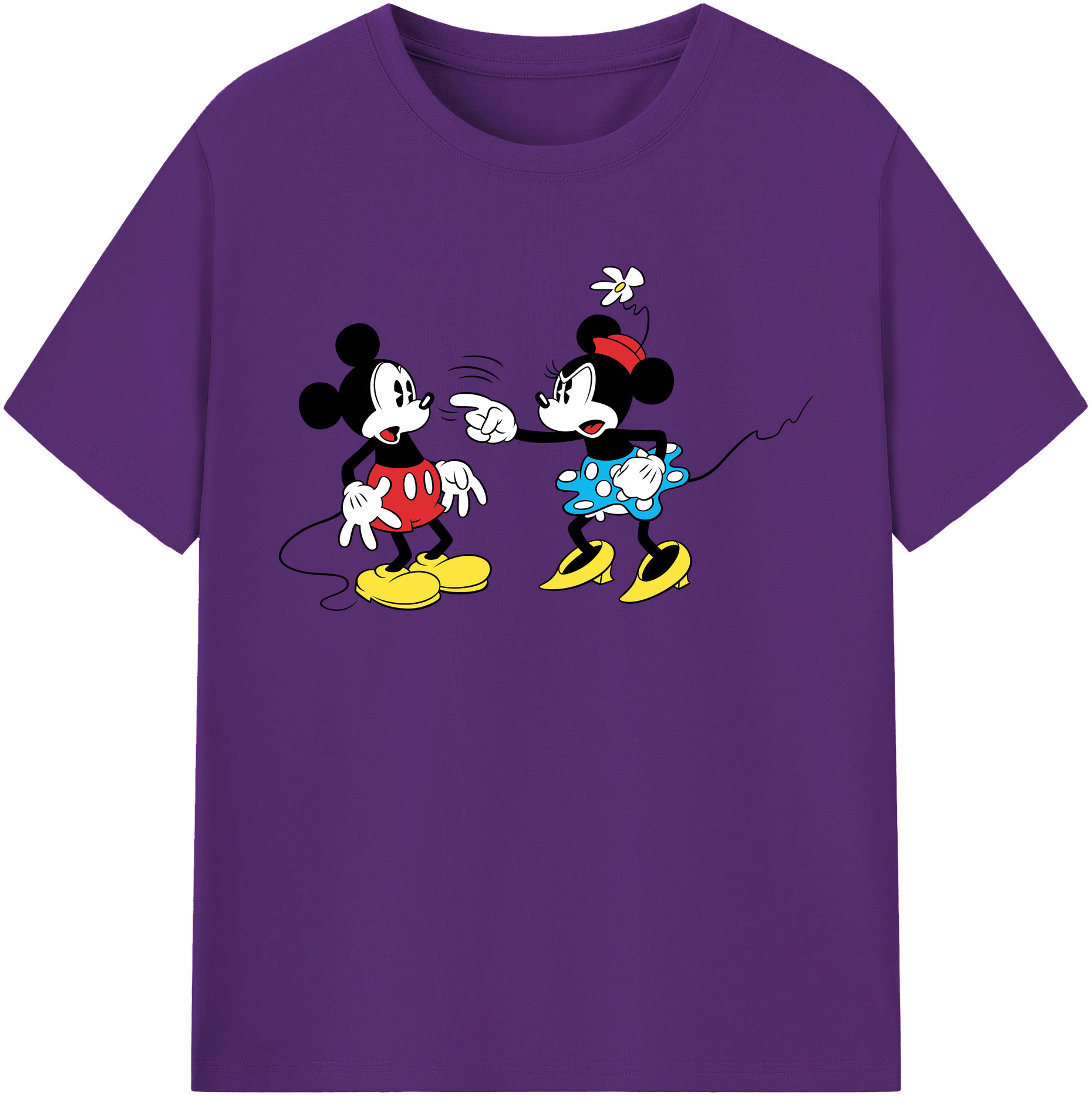 （画像用） ミッキーマウス Mickey Mouse 綿100％半袖Tシャツ（フロントプリント）