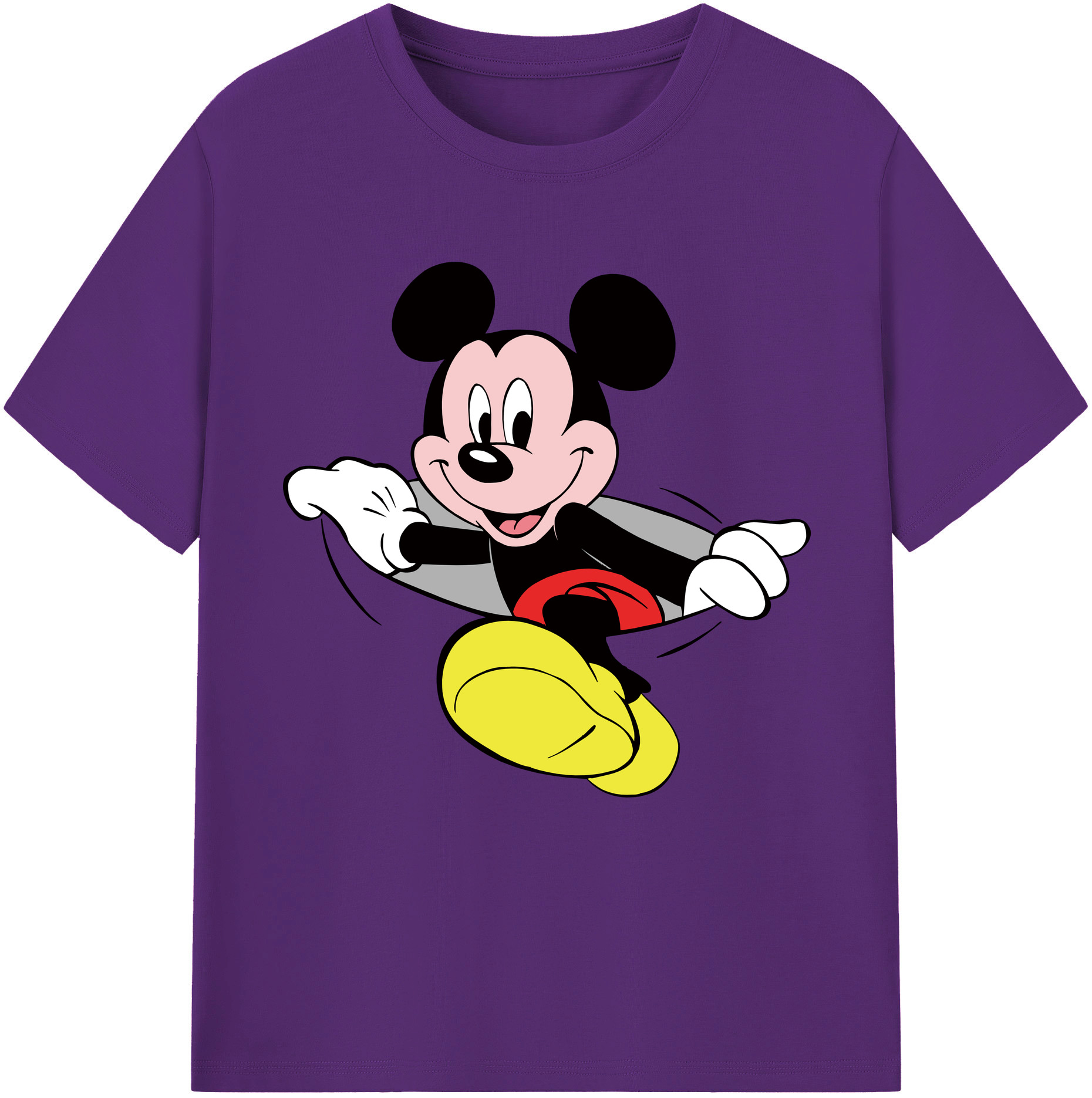 （画像用） ミッキーマウス Mickey Mouse 綿100％半袖Tシャツ（フロントプリント）