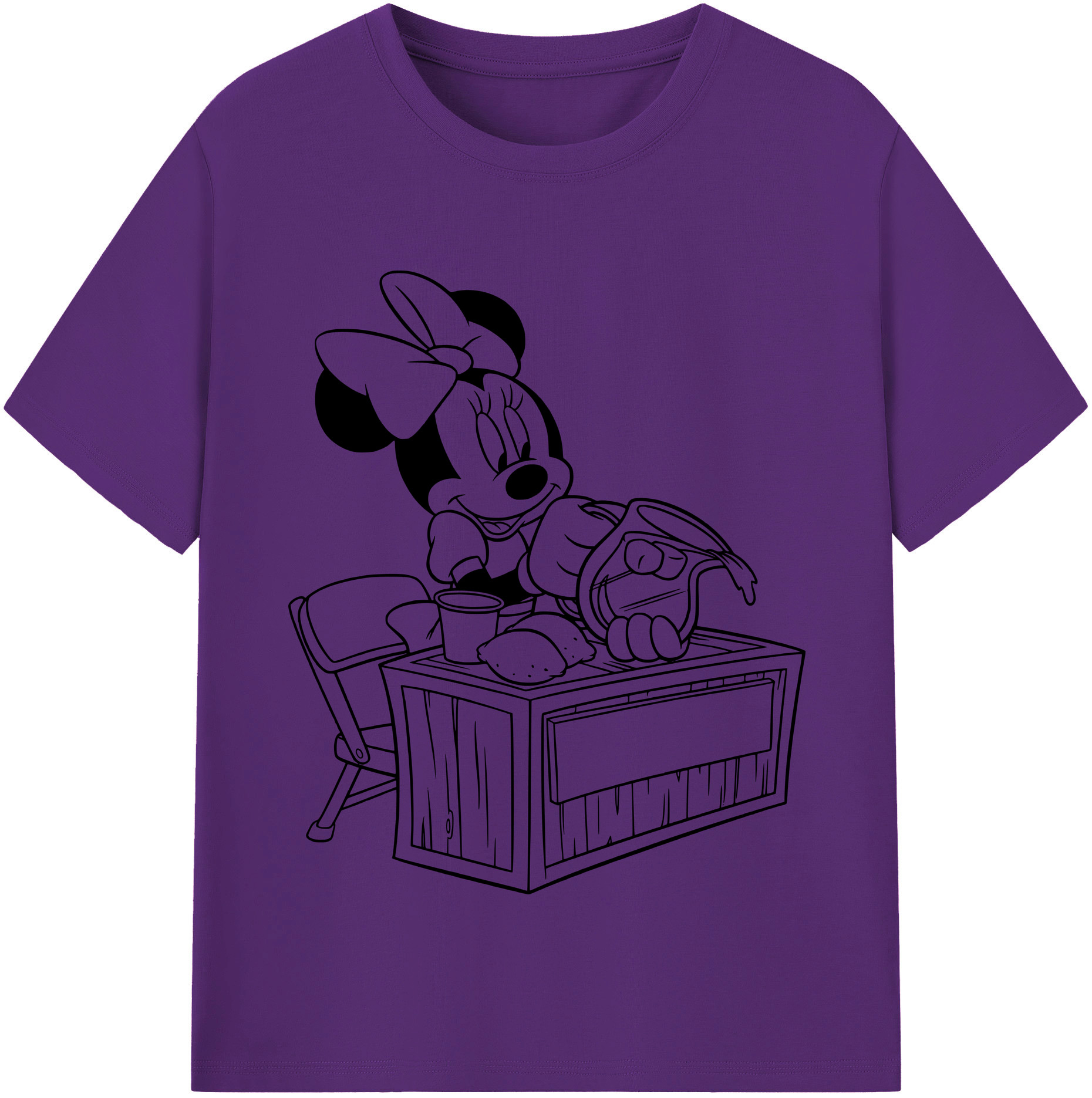 （画像用） ミッキーマウス Mickey Mouse 綿100％半袖Tシャツ（フロントプリント）