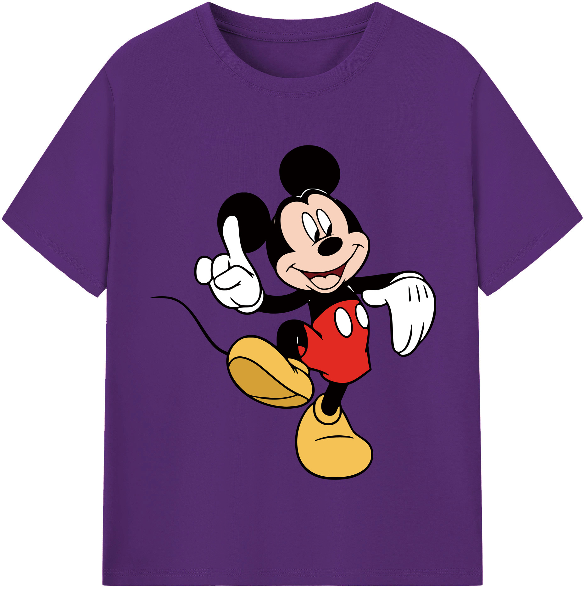 （画像用） ミッキーマウス Mickey Mouse 綿100％半袖Tシャツ（フロントプリント）
