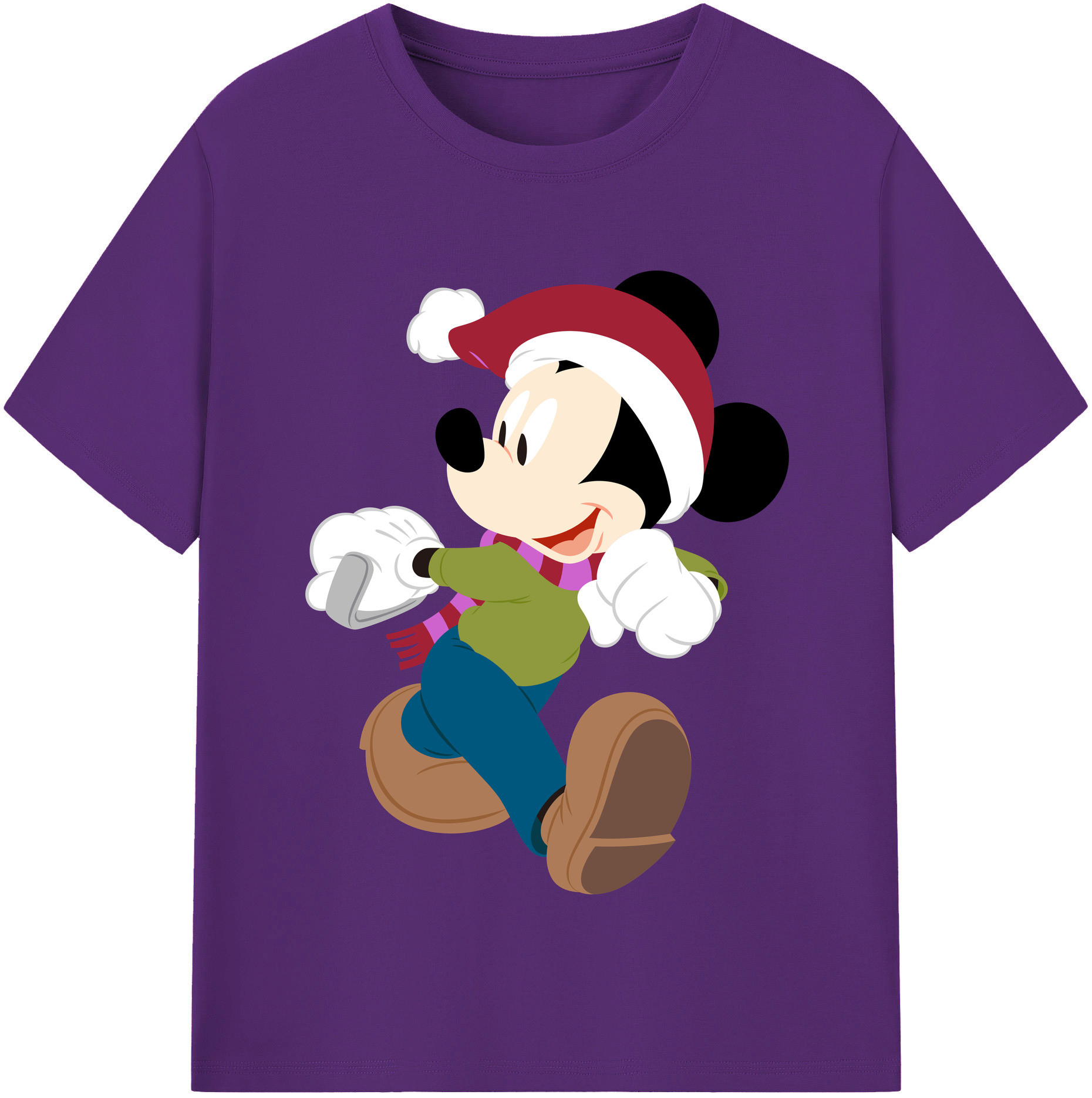 （画像用） ミッキーマウス Mickey Mouse 綿100％半袖Tシャツ（フロントプリント）