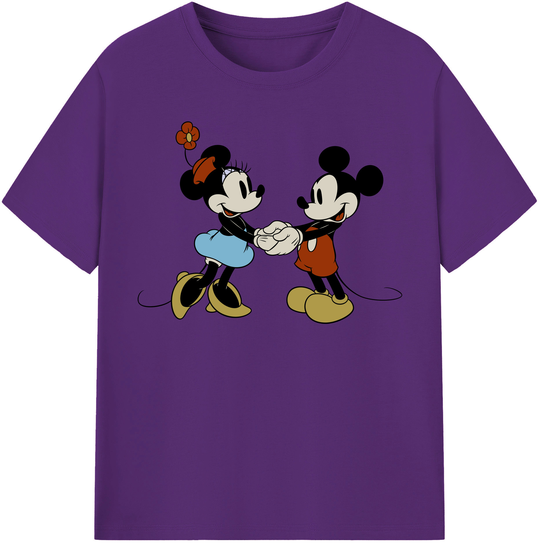 （画像用） ミッキーマウス Mickey Mouse 綿100％半袖Tシャツ（フロントプリント）