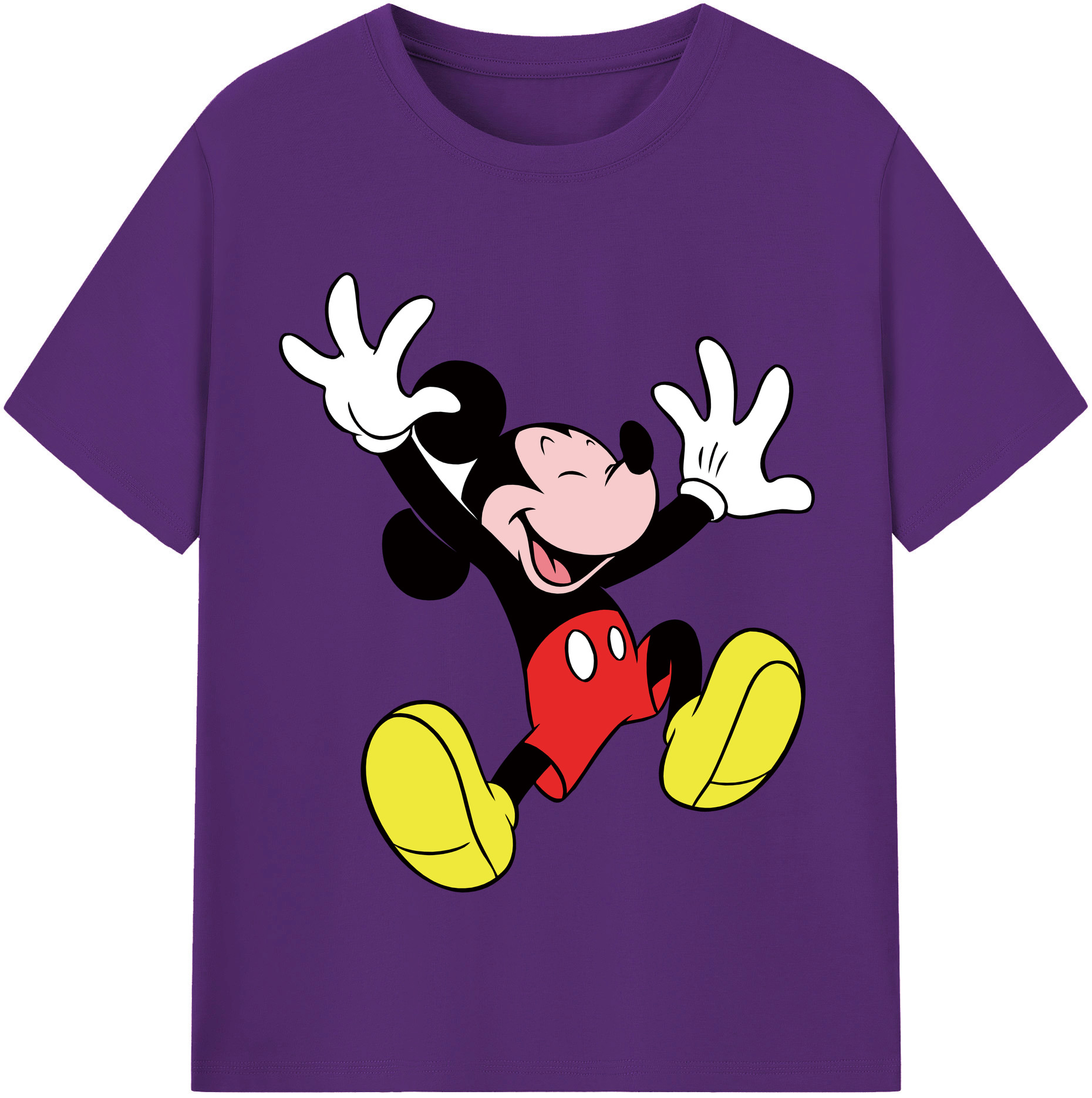 （画像用） ミッキーマウス Mickey Mouse 綿100％半袖Tシャツ（フロントプリント）