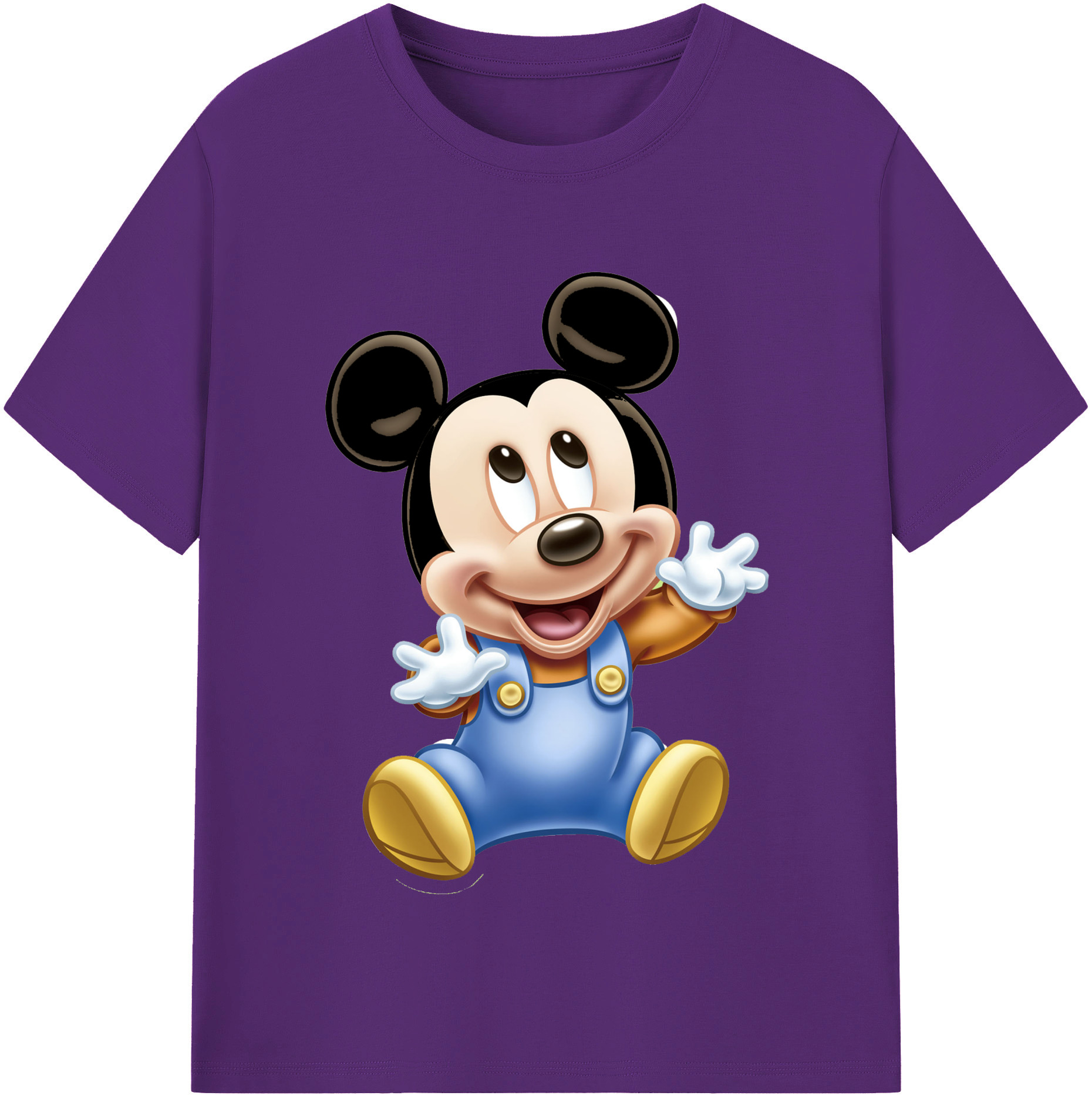 （画像用） ミッキーマウス Mickey Mouse 綿100％半袖Tシャツ（フロントプリント）