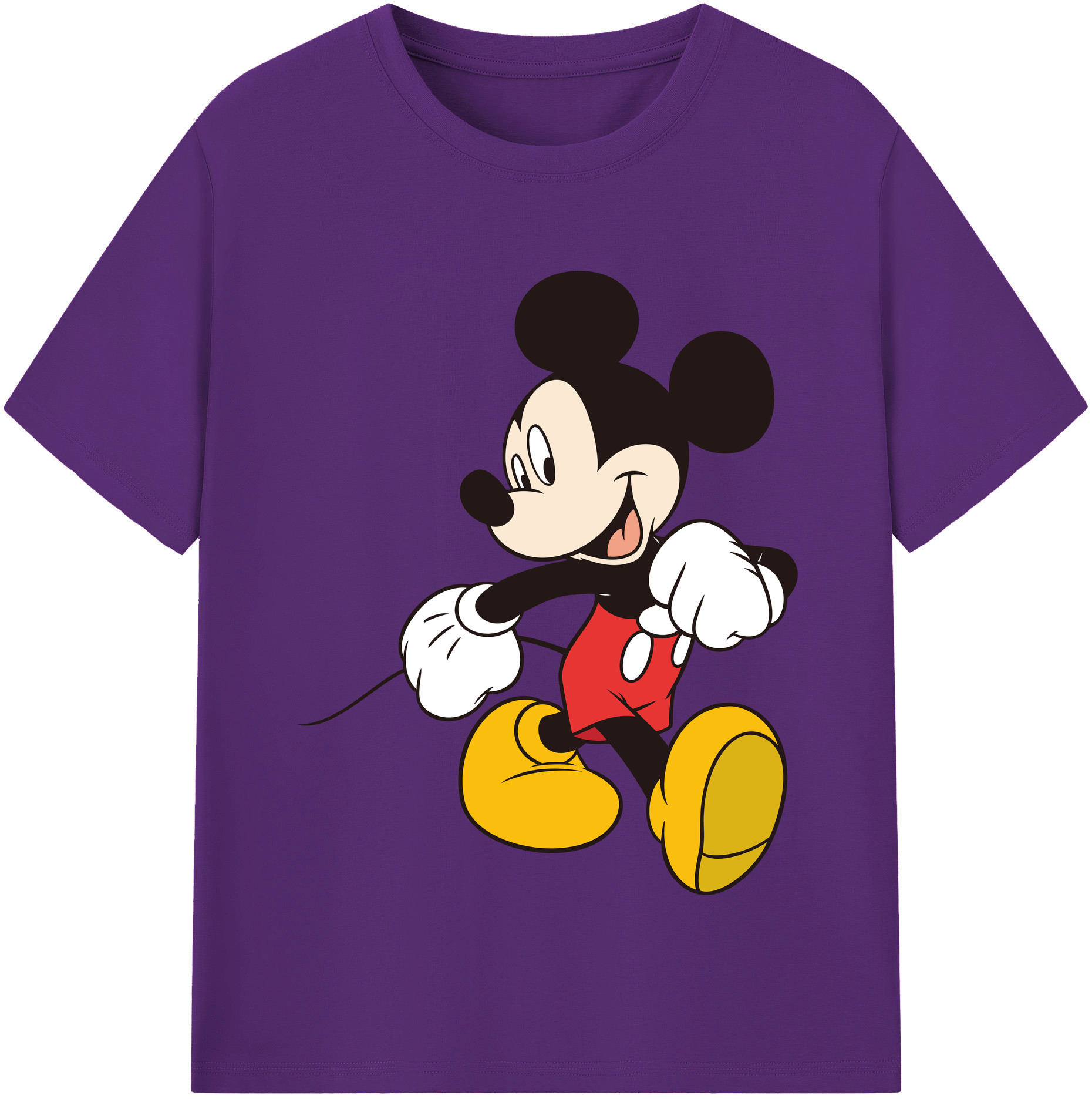 （画像用） ミッキーマウス Mickey Mouse 綿100％半袖Tシャツ（フロントプリント）