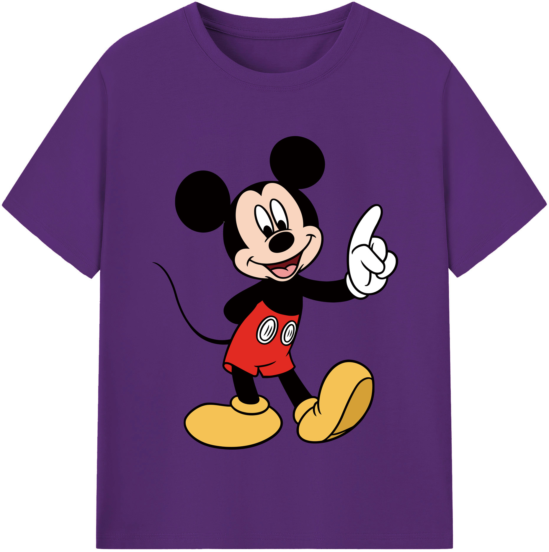 （画像用） ミッキーマウス Mickey Mouse 綿100％半袖Tシャツ（フロントプリント）