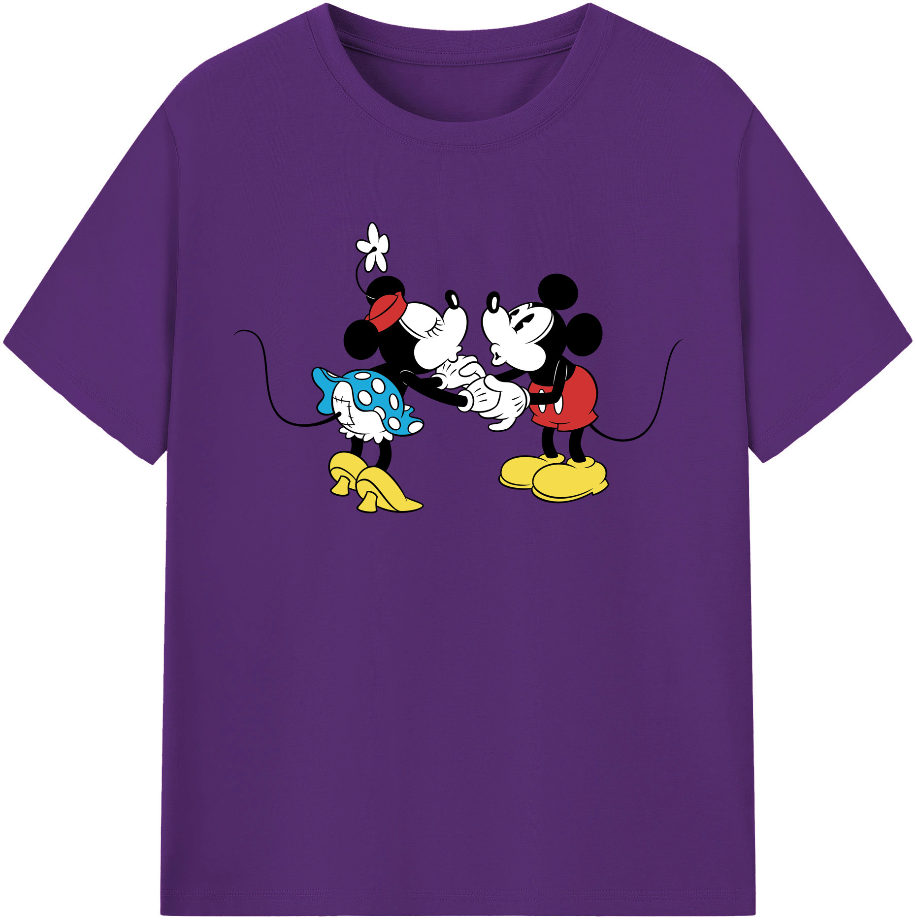 （画像用） ミッキーマウス Mickey Mouse 綿100％半袖Tシャツ（フロントプリント）