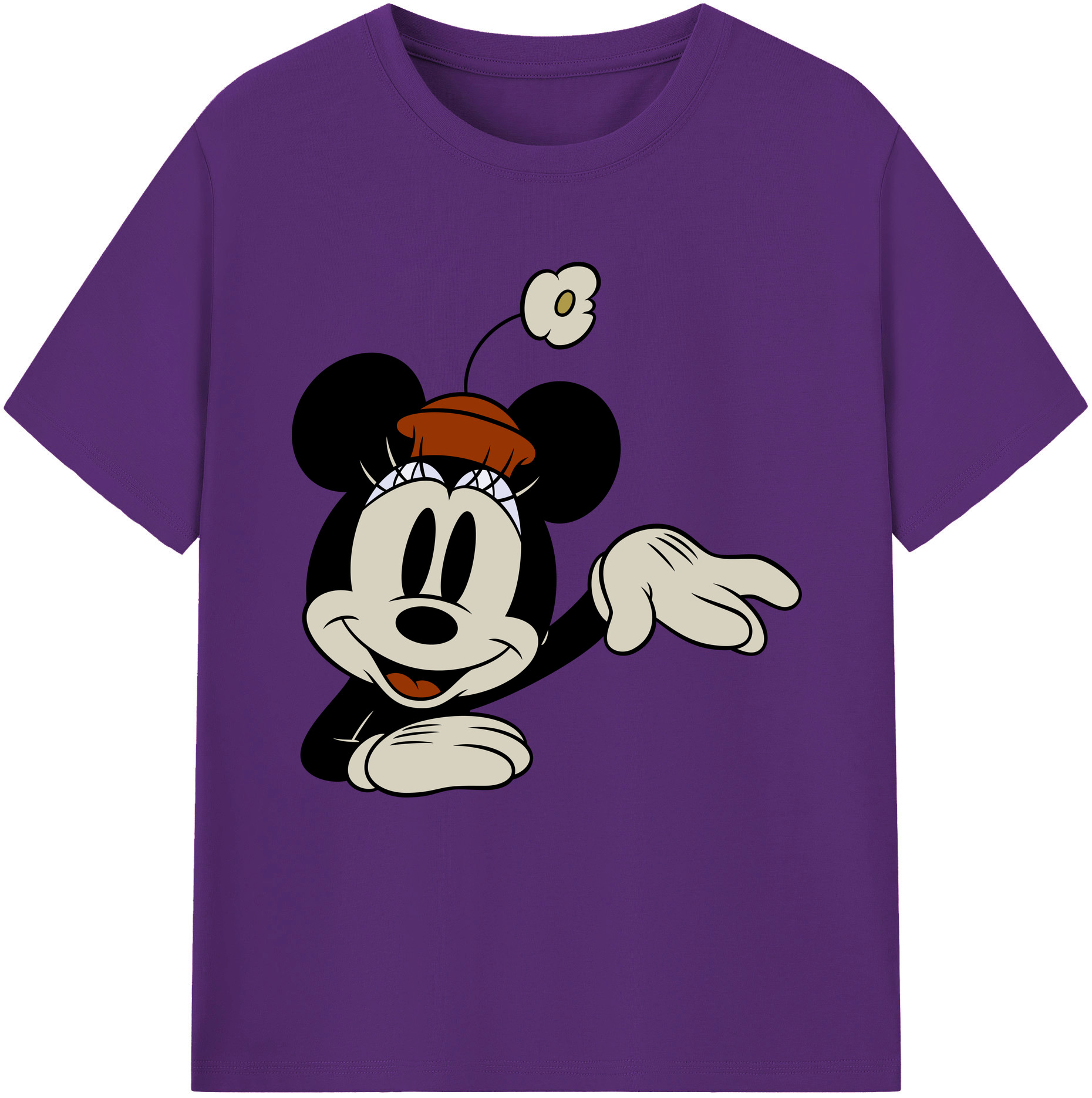 （画像用） ミッキーマウス Mickey Mouse 綿100％半袖Tシャツ（フロントプリント）