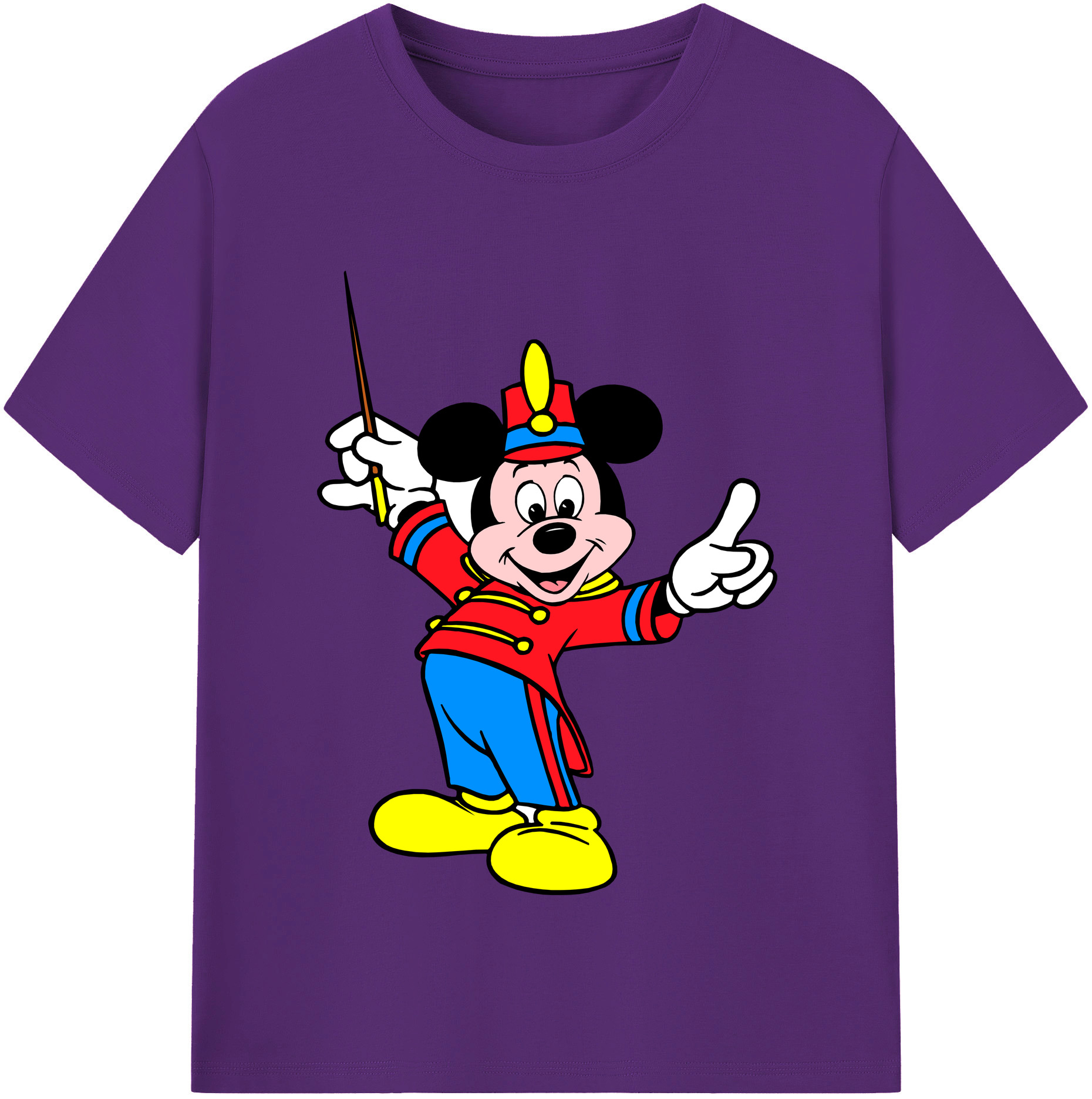 （画像用） ミッキーマウス Mickey Mouse 綿100％半袖Tシャツ（フロントプリント）