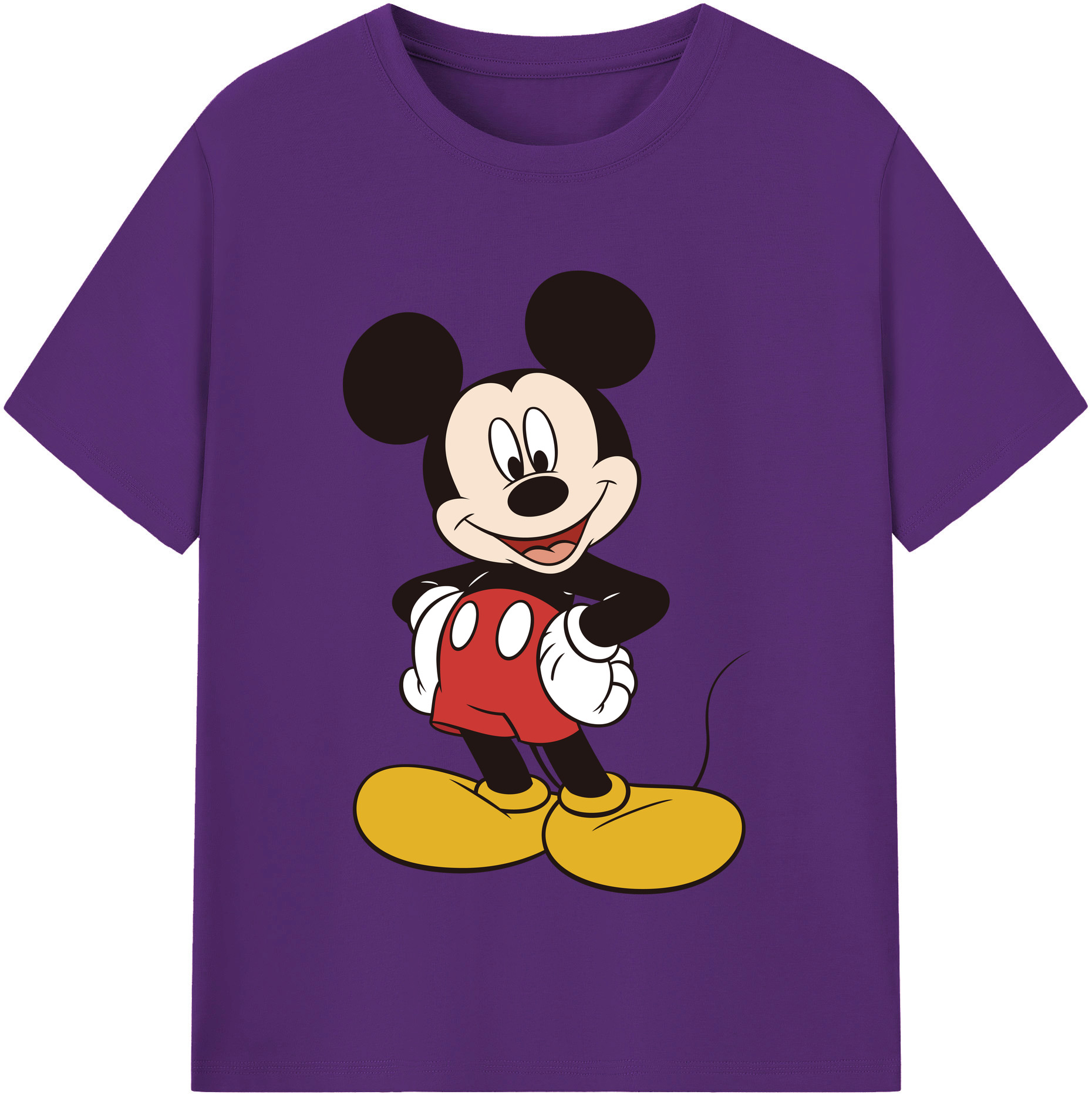 （画像用） ミッキーマウス Mickey Mouse 綿100％半袖Tシャツ（フロントプリント）
