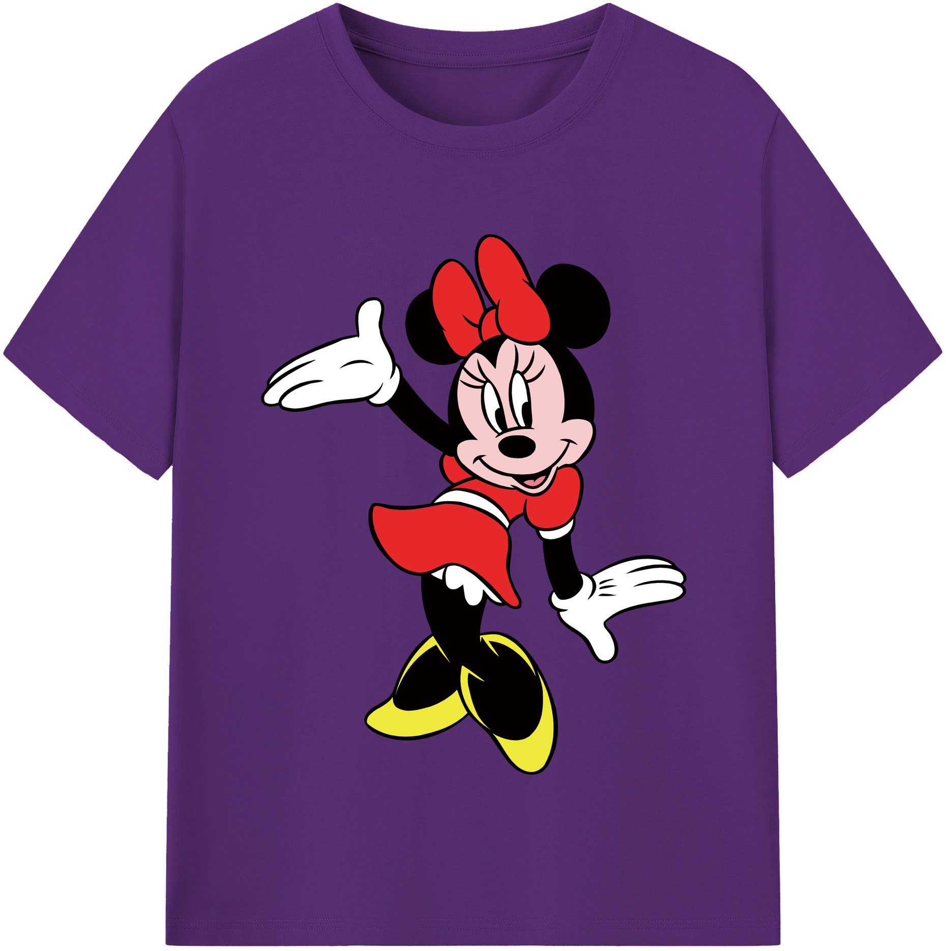 （画像用） ミッキーマウス Mickey Mouse 綿100％半袖Tシャツ（フロントプリント）