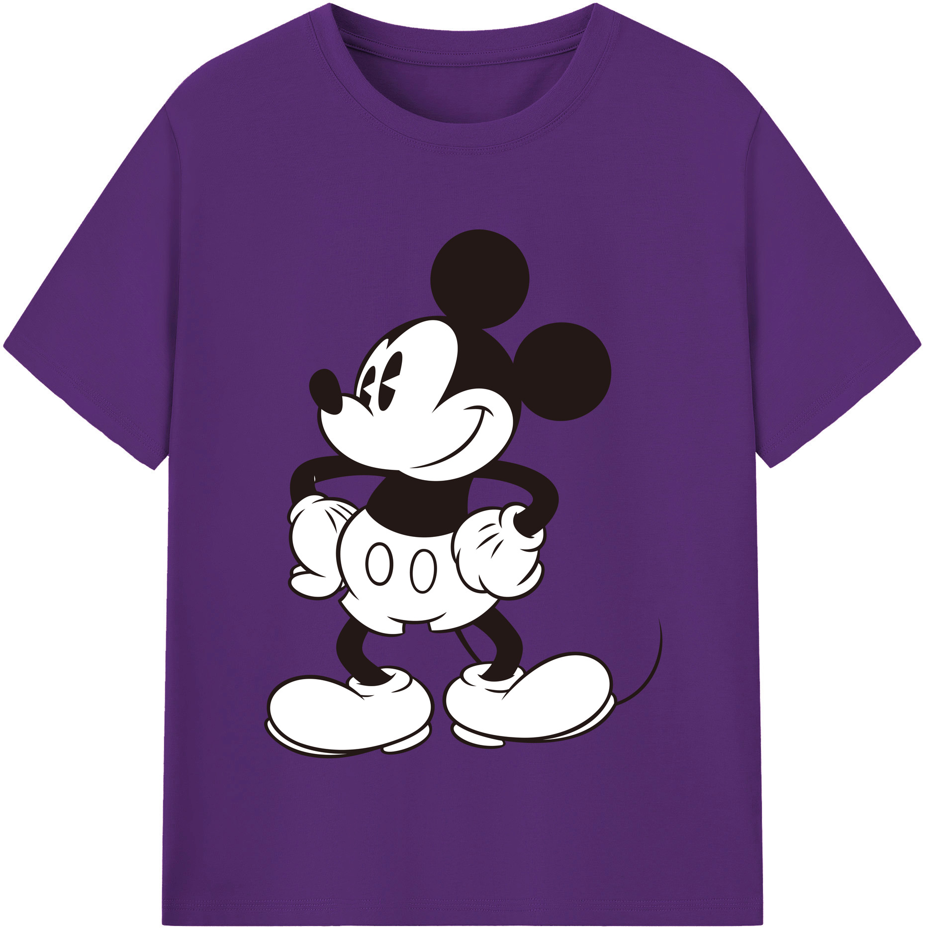 （画像用） ミッキーマウス Mickey Mouse 綿100％半袖Tシャツ（フロントプリント）