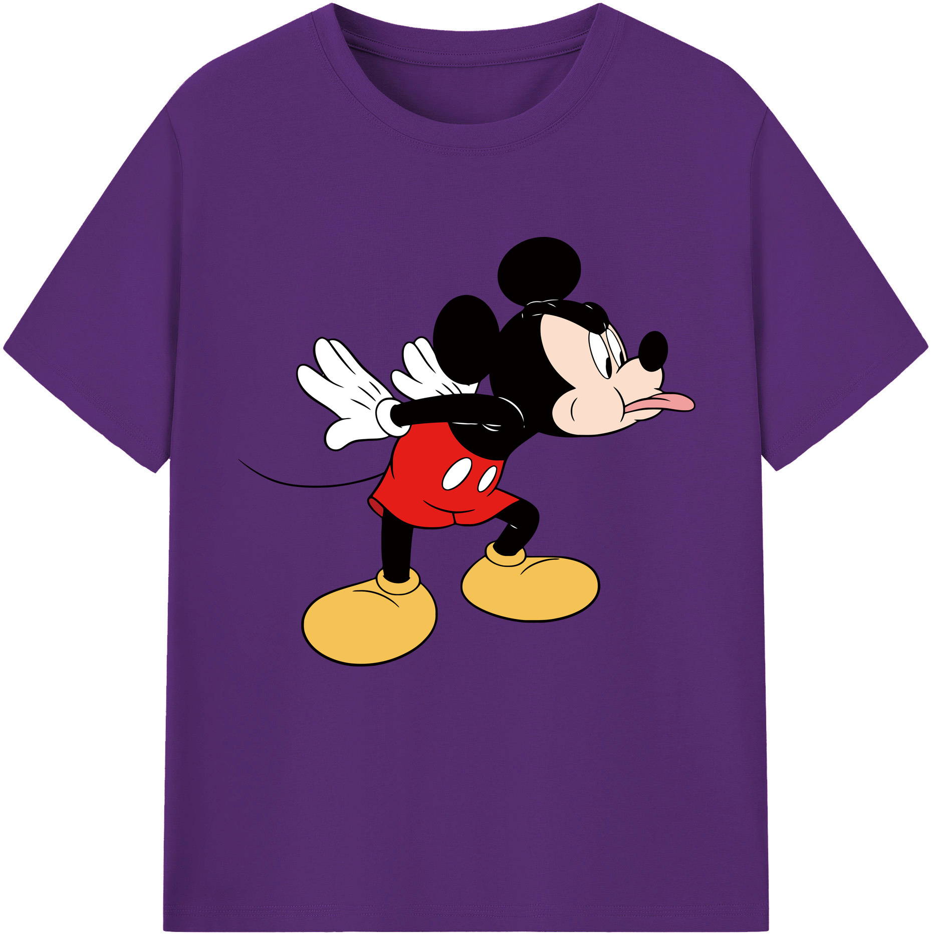 （画像用） ミッキーマウス Mickey Mouse 綿100％半袖Tシャツ（フロントプリント）