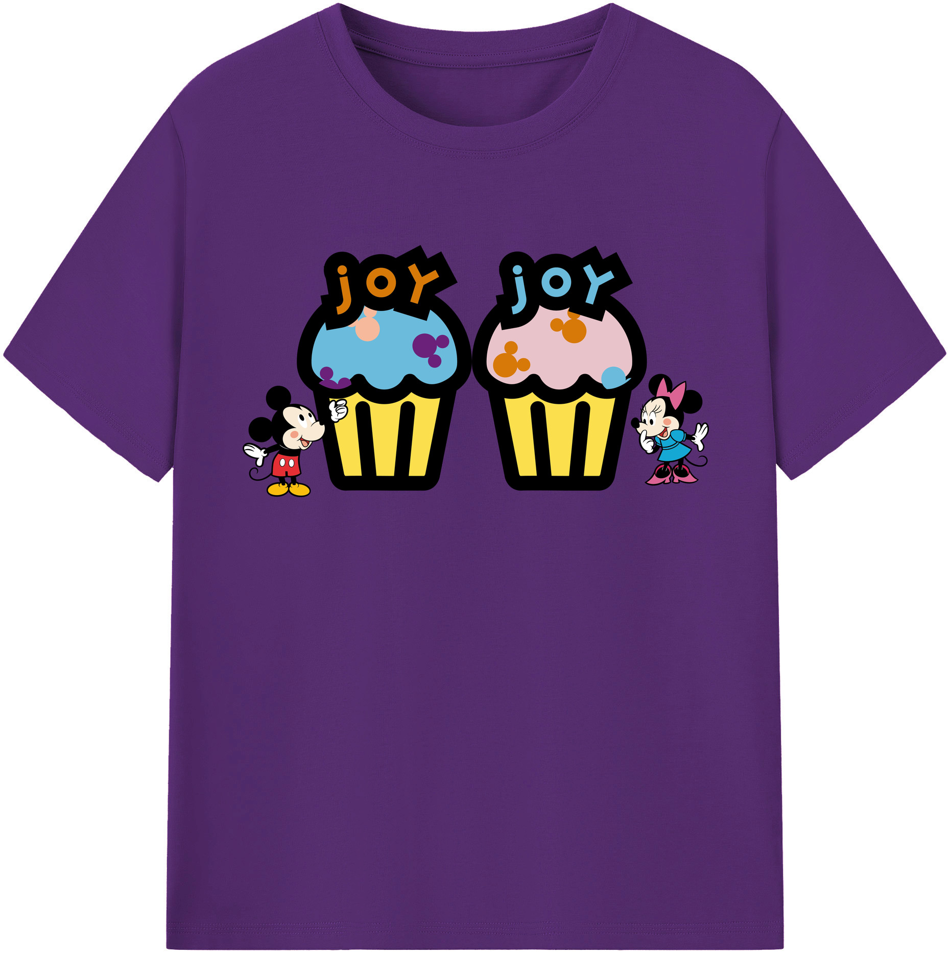（画像用） ミッキーマウス Mickey Mouse 綿100％半袖Tシャツ（フロントプリント）