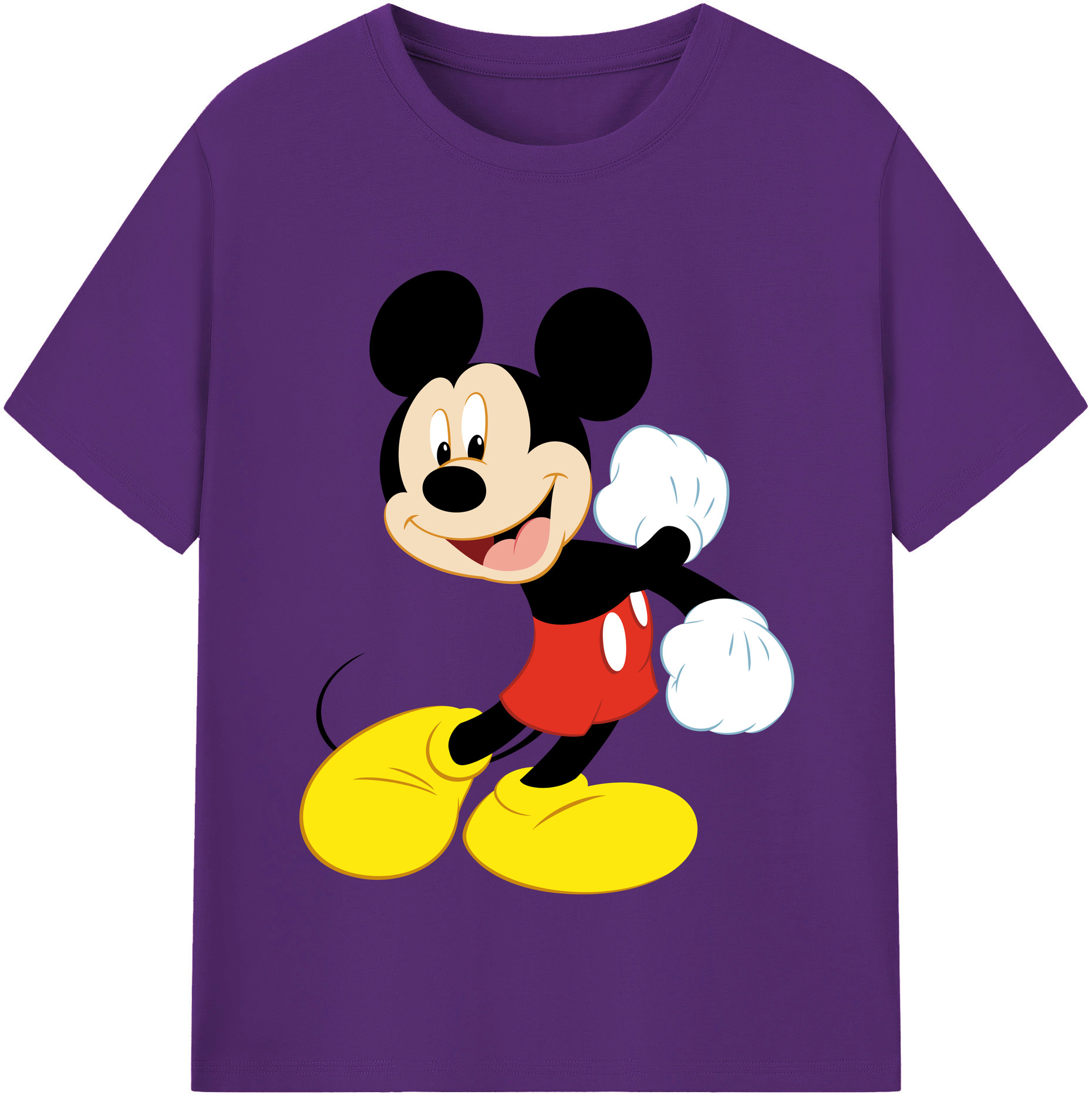（画像用） ミッキーマウス Mickey Mouse 綿100％半袖Tシャツ（フロントプリント）