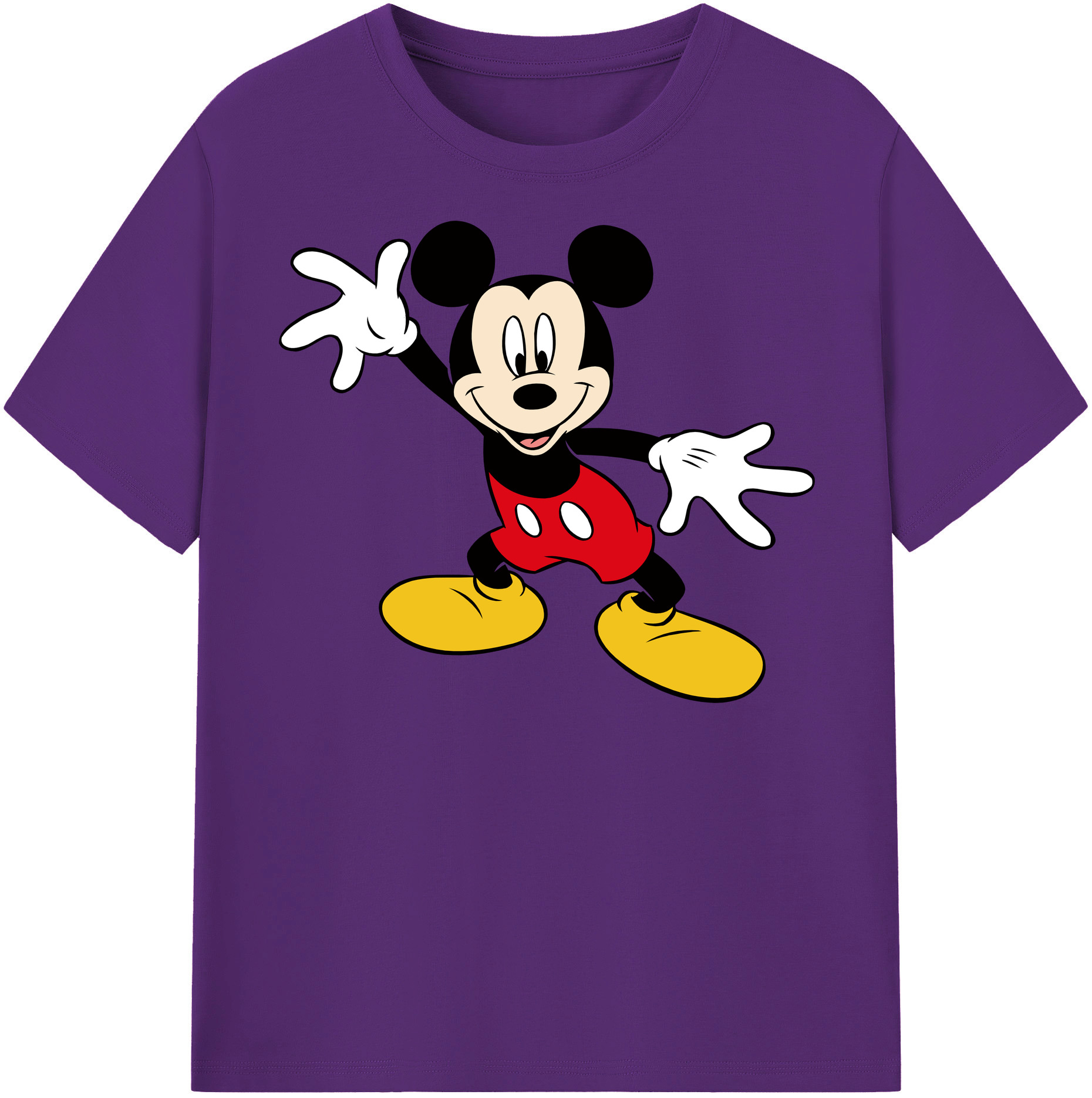 （画像用） ミッキーマウス Mickey Mouse 綿100％半袖Tシャツ（フロントプリント）