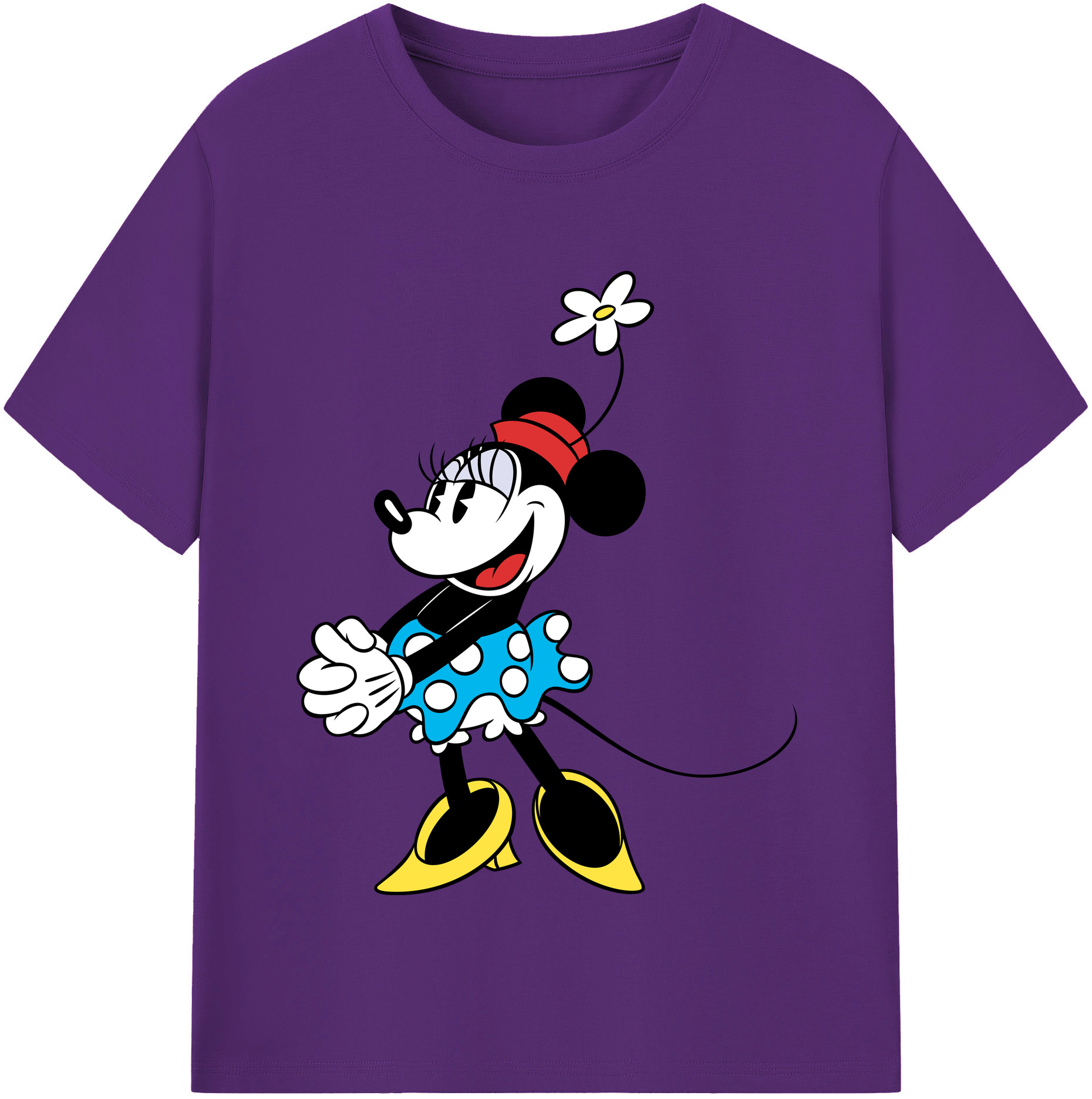 （画像用） ミッキーマウス Mickey Mouse 綿100％半袖Tシャツ（フロントプリント）