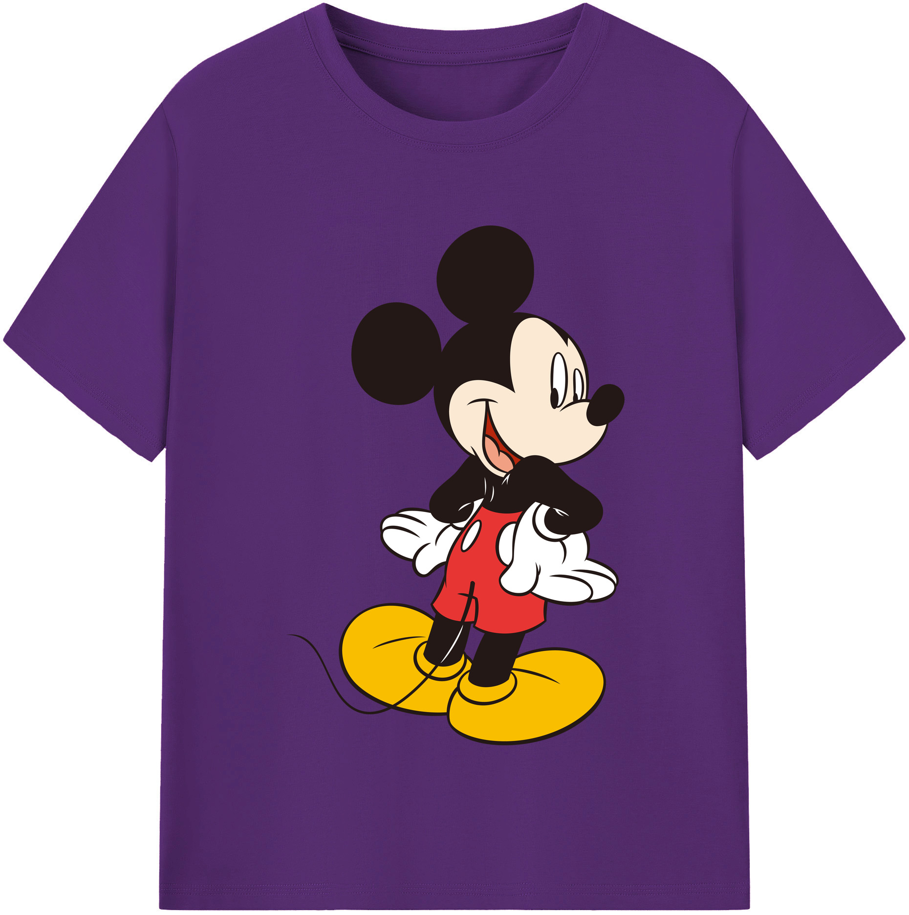 （画像用） ミッキーマウス Mickey Mouse 綿100％半袖Tシャツ（フロントプリント）