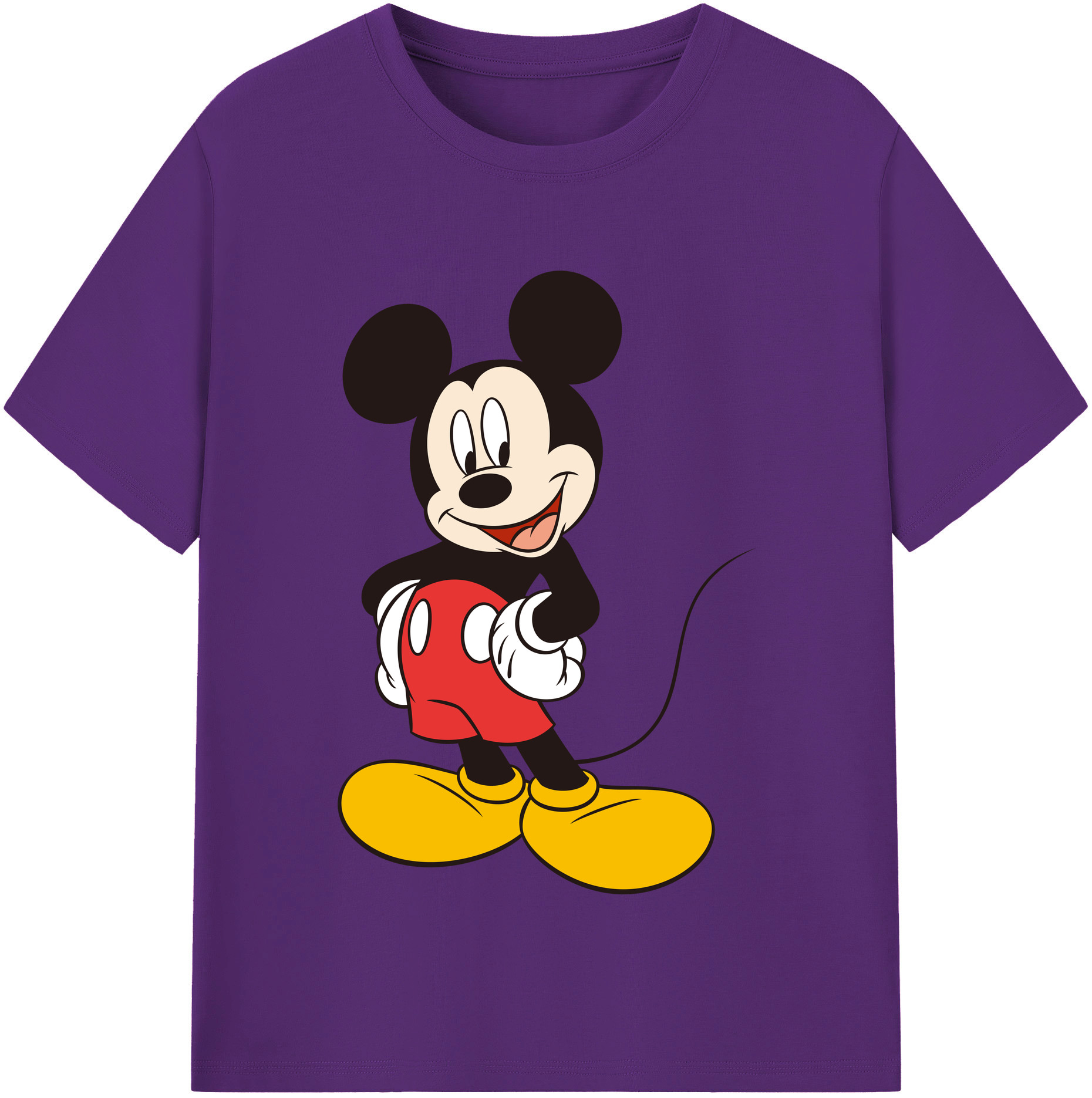 （画像用） ミッキーマウス Mickey Mouse 綿100％半袖Tシャツ（フロントプリント）