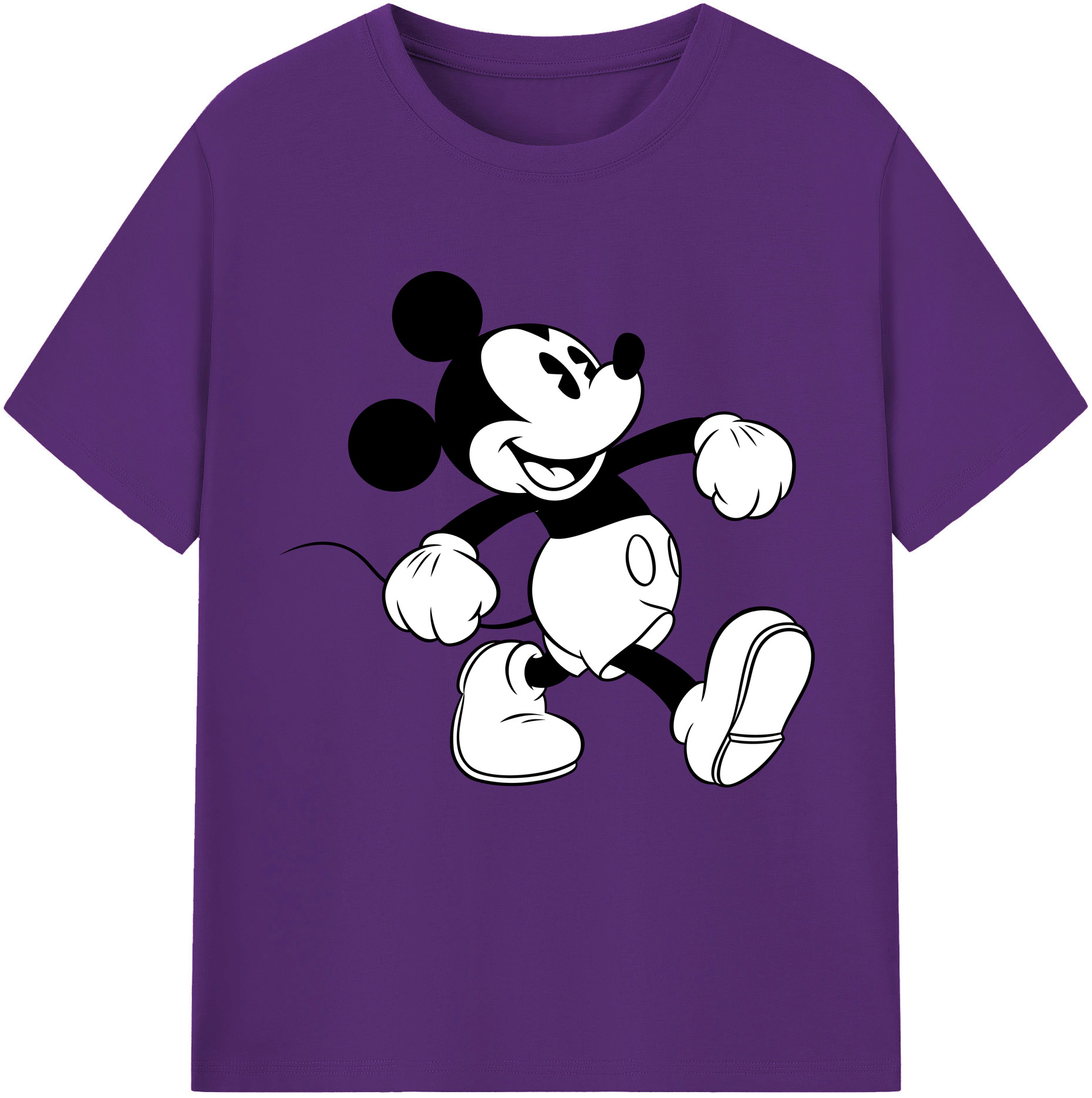 （画像用） ミッキーマウス Mickey Mouse 綿100％半袖Tシャツ（フロントプリント）