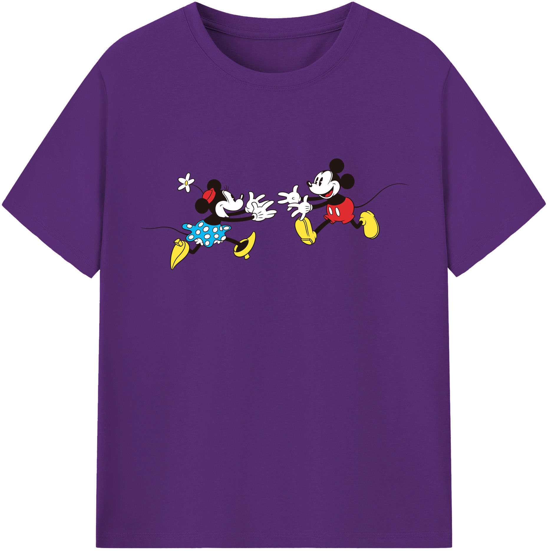 （画像用） ミッキーマウス Mickey Mouse 綿100％半袖Tシャツ（フロントプリント）