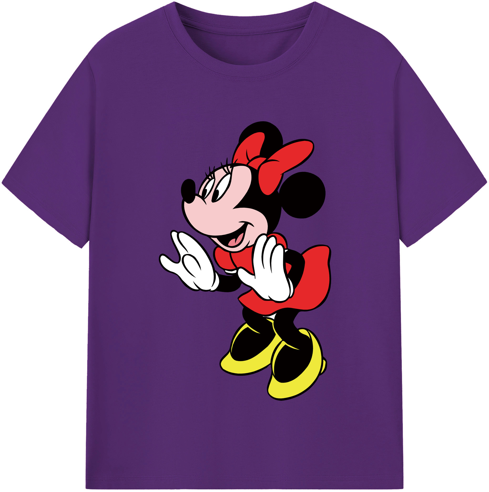 （画像用） ミッキーマウス Mickey Mouse 綿100％半袖Tシャツ（フロントプリント）