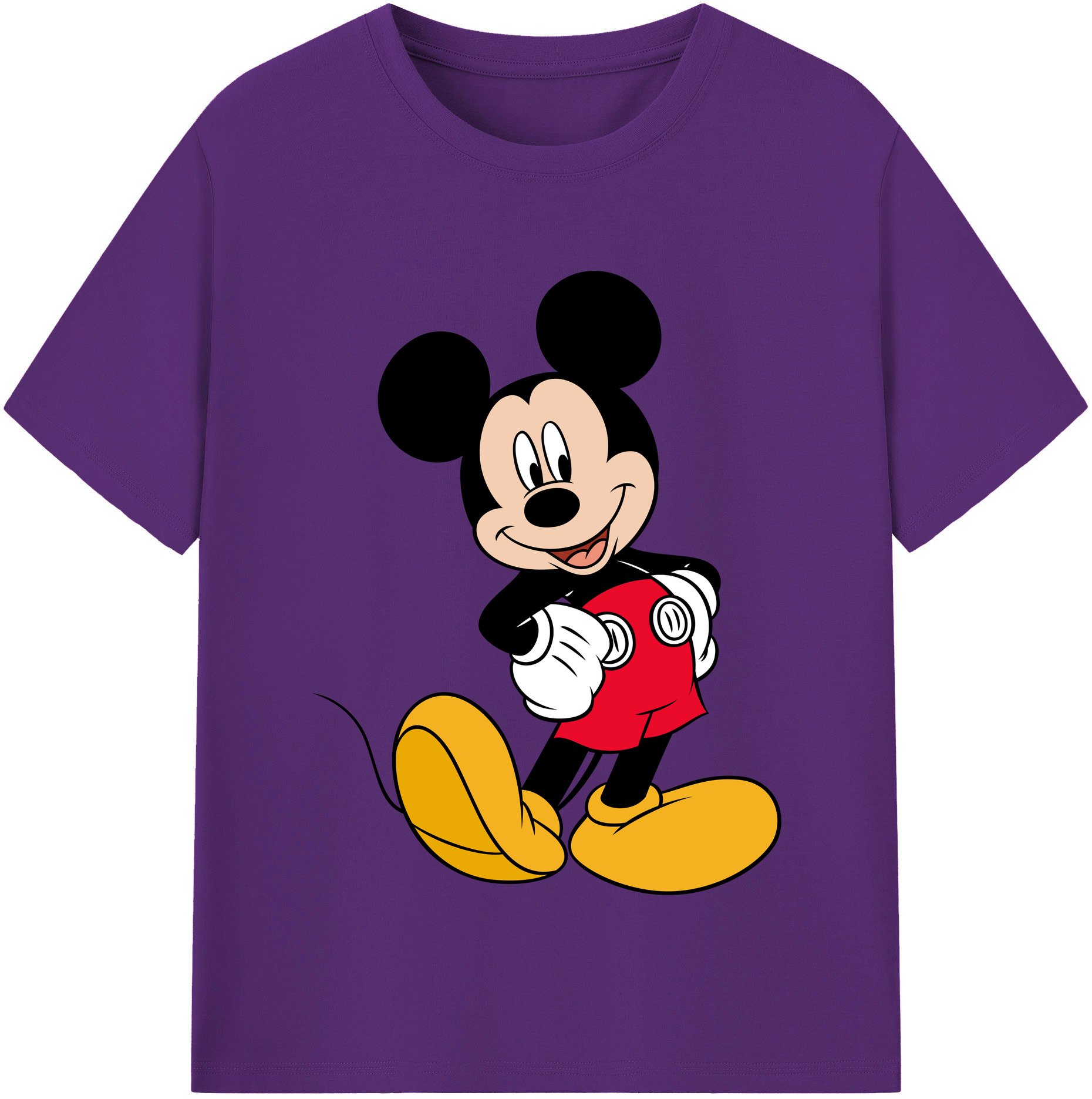 （画像用） ミッキーマウス Mickey Mouse 綿100％半袖Tシャツ（フロントプリント）