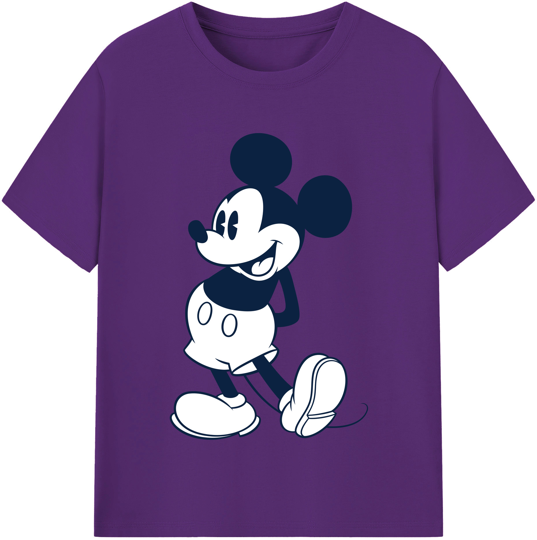 （画像用） ミッキーマウス Mickey Mouse 綿100％半袖Tシャツ（フロントプリント）