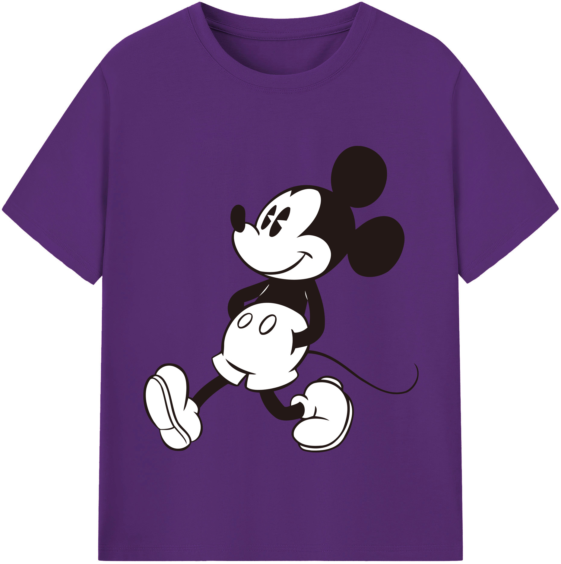 （画像用） ミッキーマウス Mickey Mouse 綿100％半袖Tシャツ（フロントプリント）