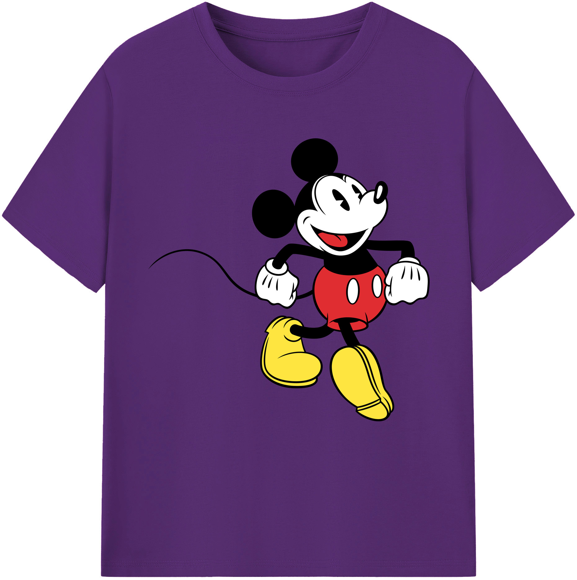 （画像用） ミッキーマウス Mickey Mouse 綿100％半袖Tシャツ（フロントプリント）