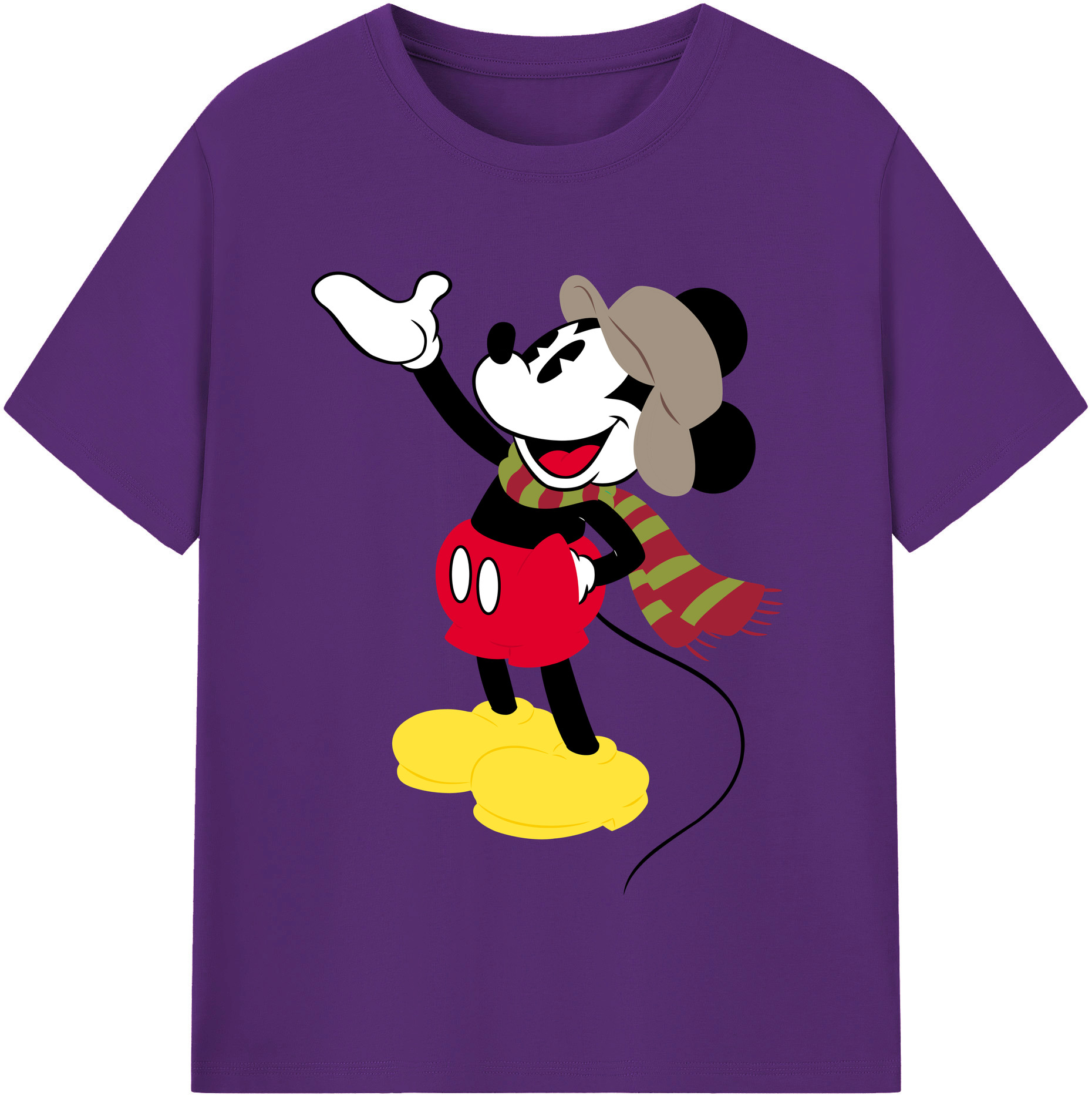 （画像用） ミッキーマウス Mickey Mouse 綿100％半袖Tシャツ（フロントプリント）