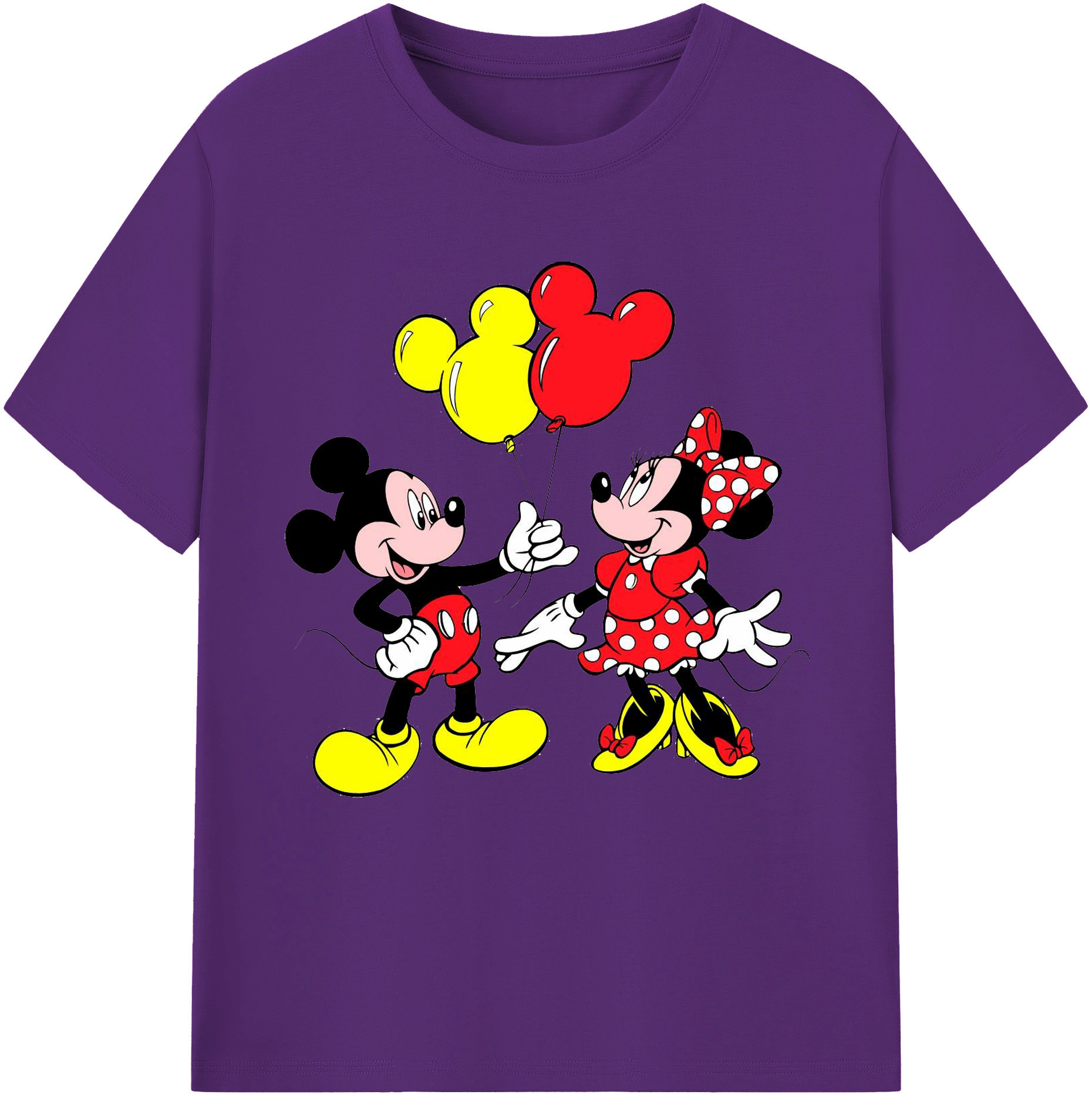 （画像用） ミッキーマウス Mickey Mouse 綿100％半袖Tシャツ（フロントプリント）