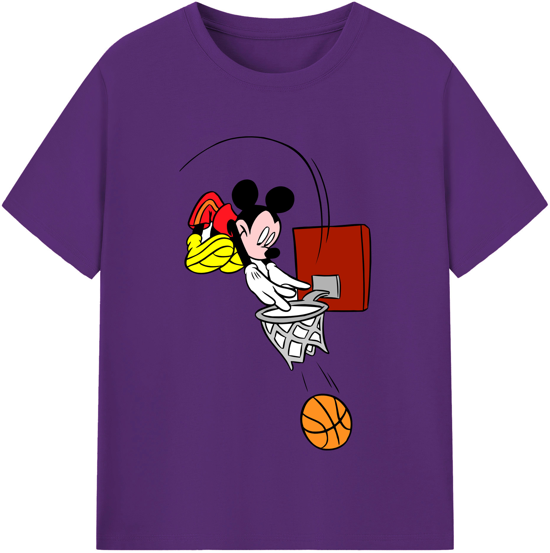 （画像用） ミッキーマウス Mickey Mouse 綿100％半袖Tシャツ（フロントプリント）