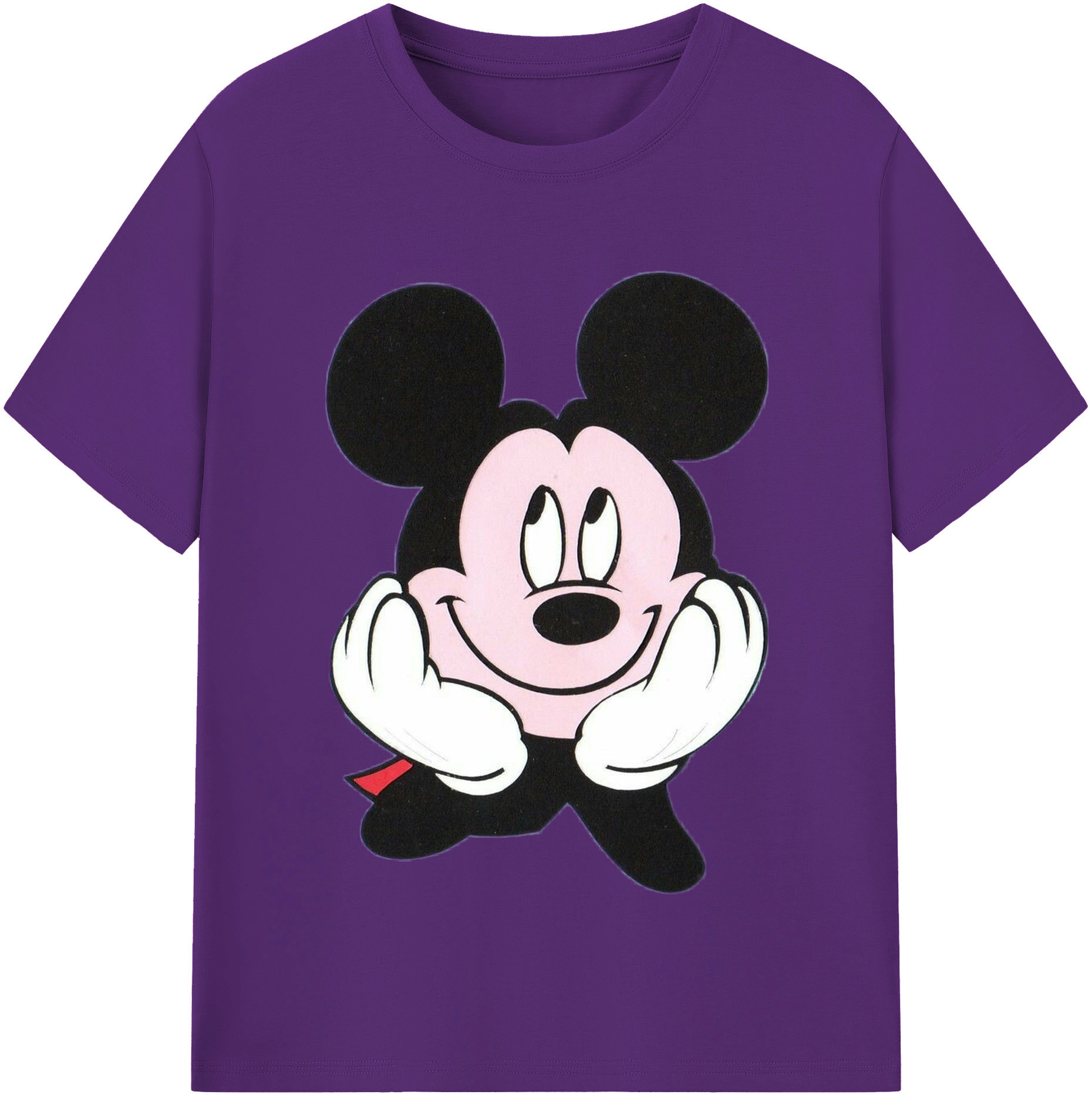 （画像用） ミッキーマウス Mickey Mouse 綿100％半袖Tシャツ（フロントプリント）
