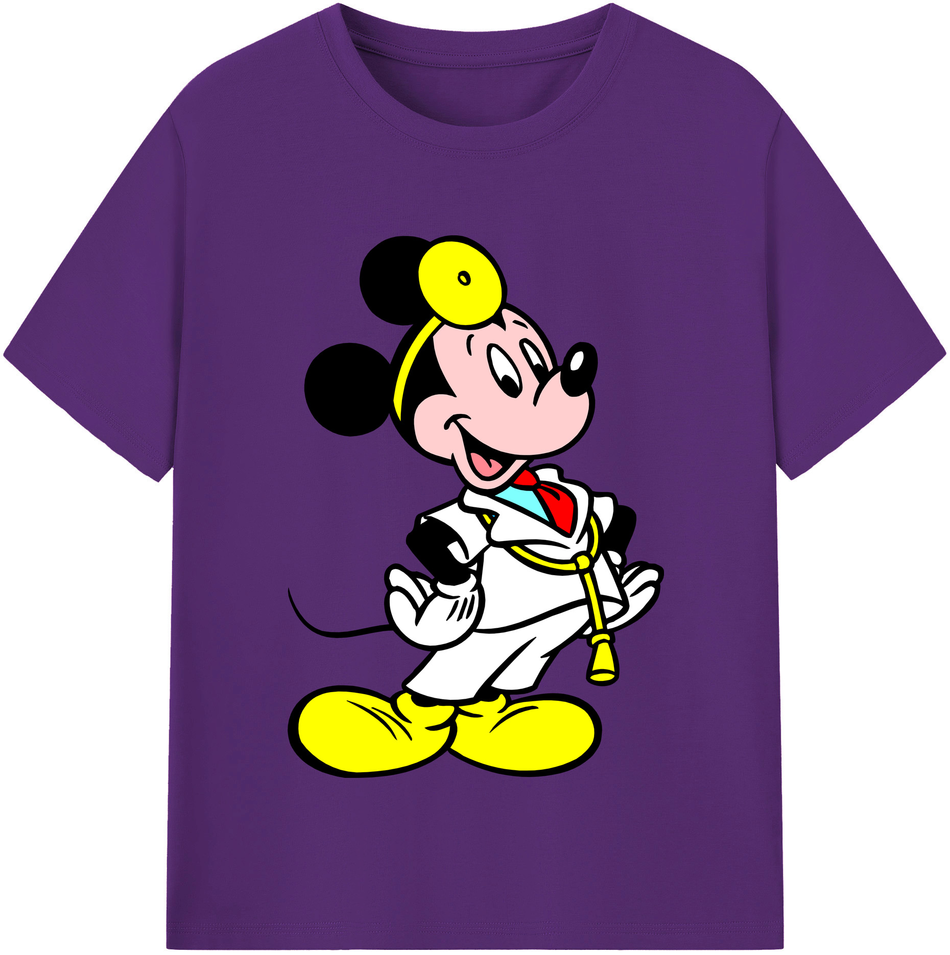 （画像用） ミッキーマウス Mickey Mouse 綿100％半袖Tシャツ（フロントプリント）