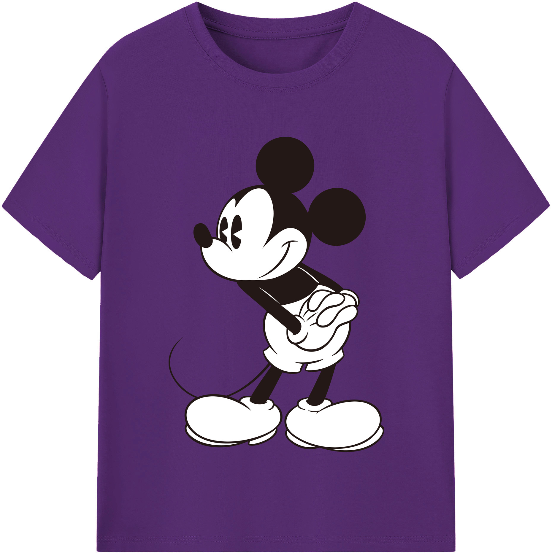 （画像用） ミッキーマウス Mickey Mouse 綿100％半袖Tシャツ（フロントプリント）