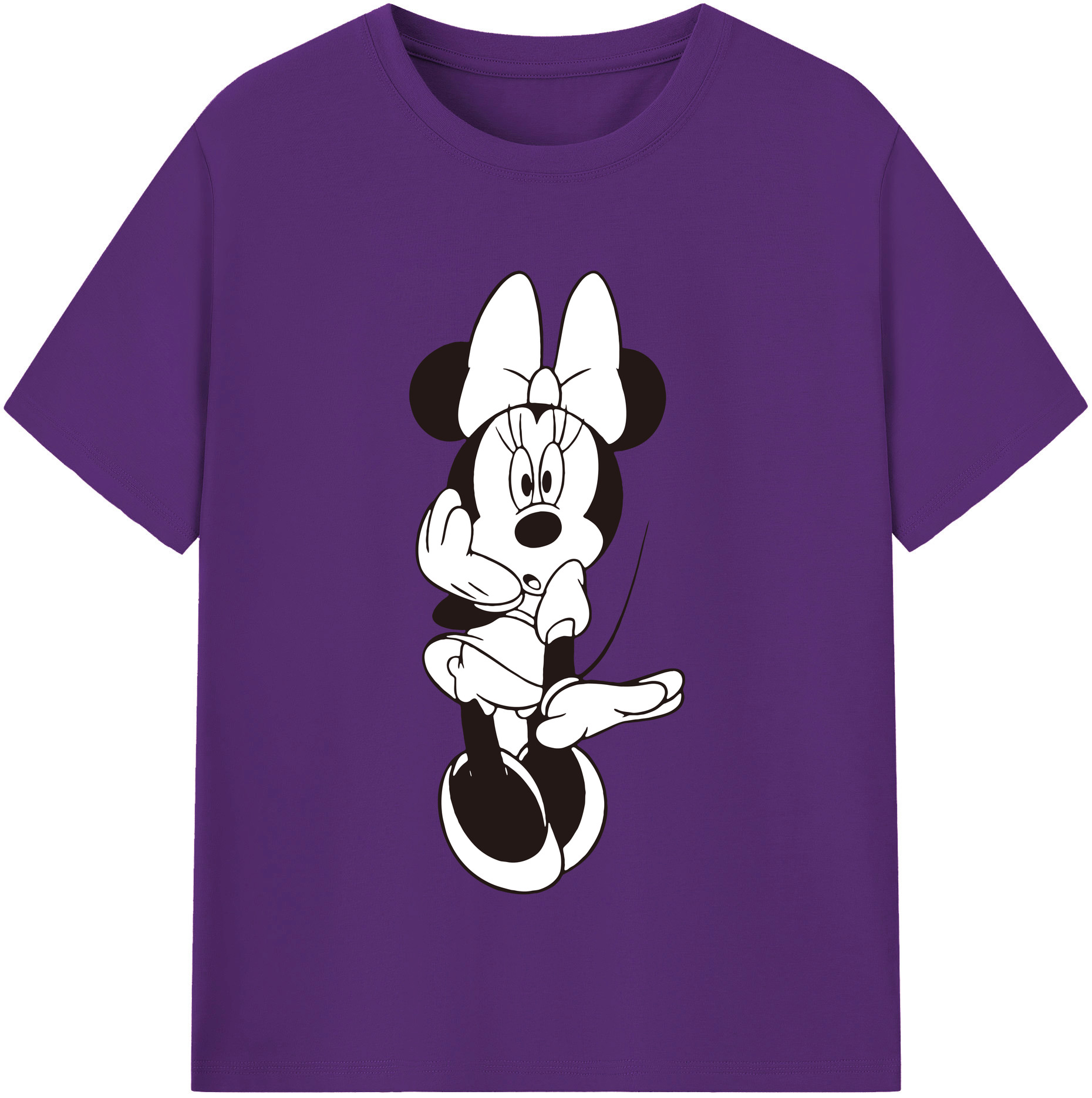 （画像用） ミッキーマウス Mickey Mouse 綿100％半袖Tシャツ（フロントプリント）