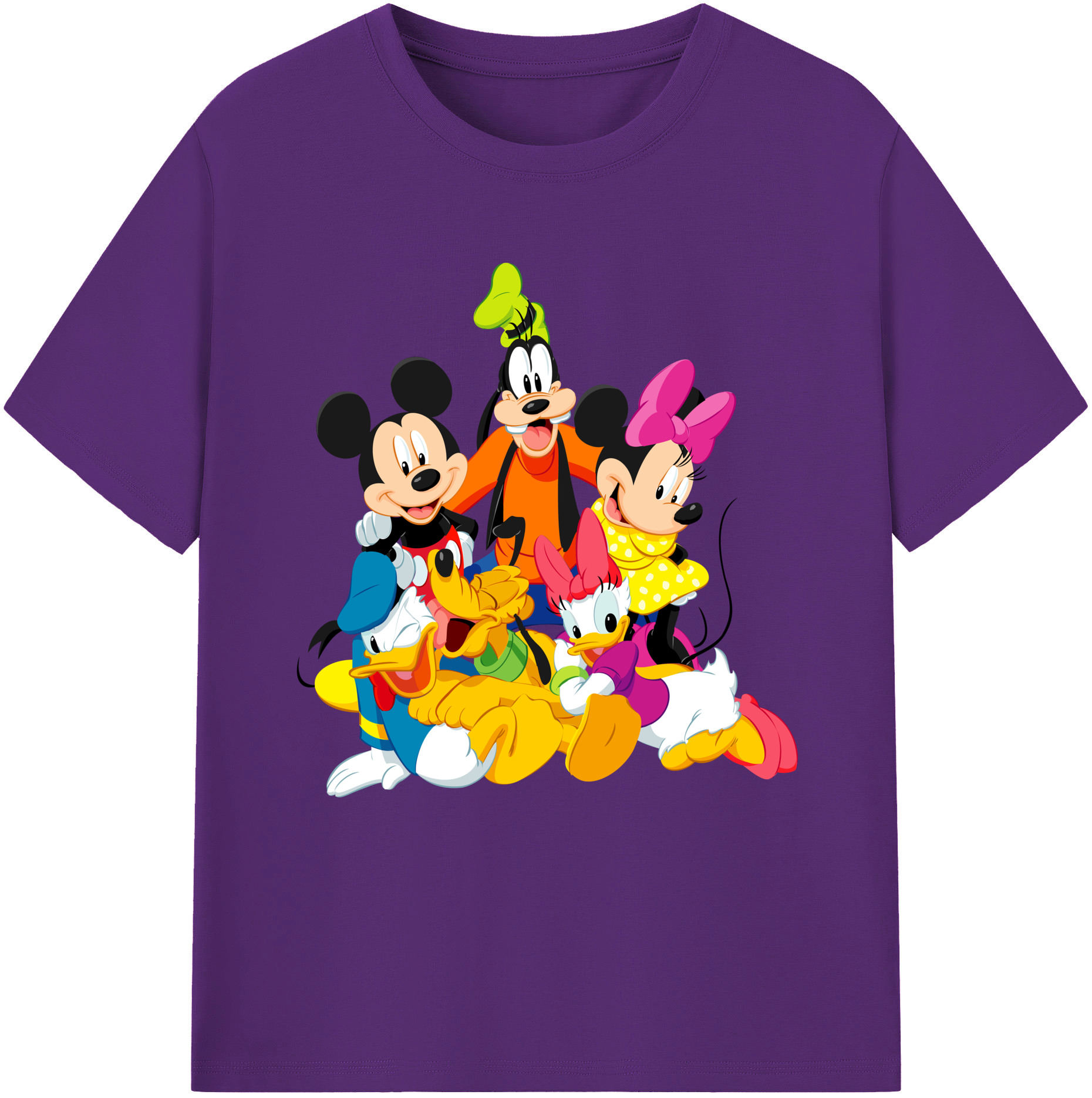 （画像用） ミッキーマウス Mickey Mouse 綿100％半袖Tシャツ（フロントプリント）