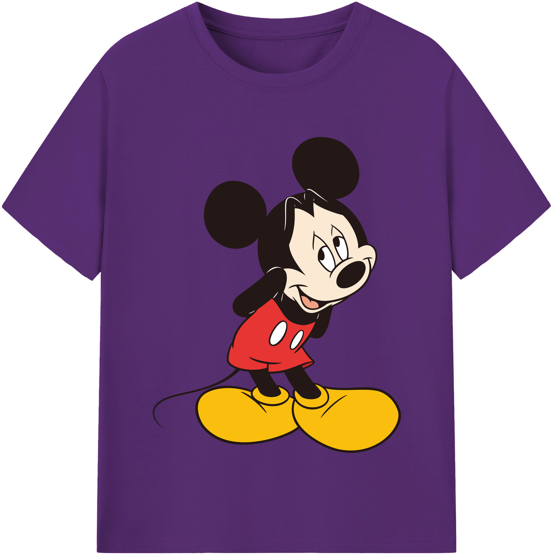 （画像用） ミッキーマウス Mickey Mouse 綿100％半袖Tシャツ（フロントプリント）