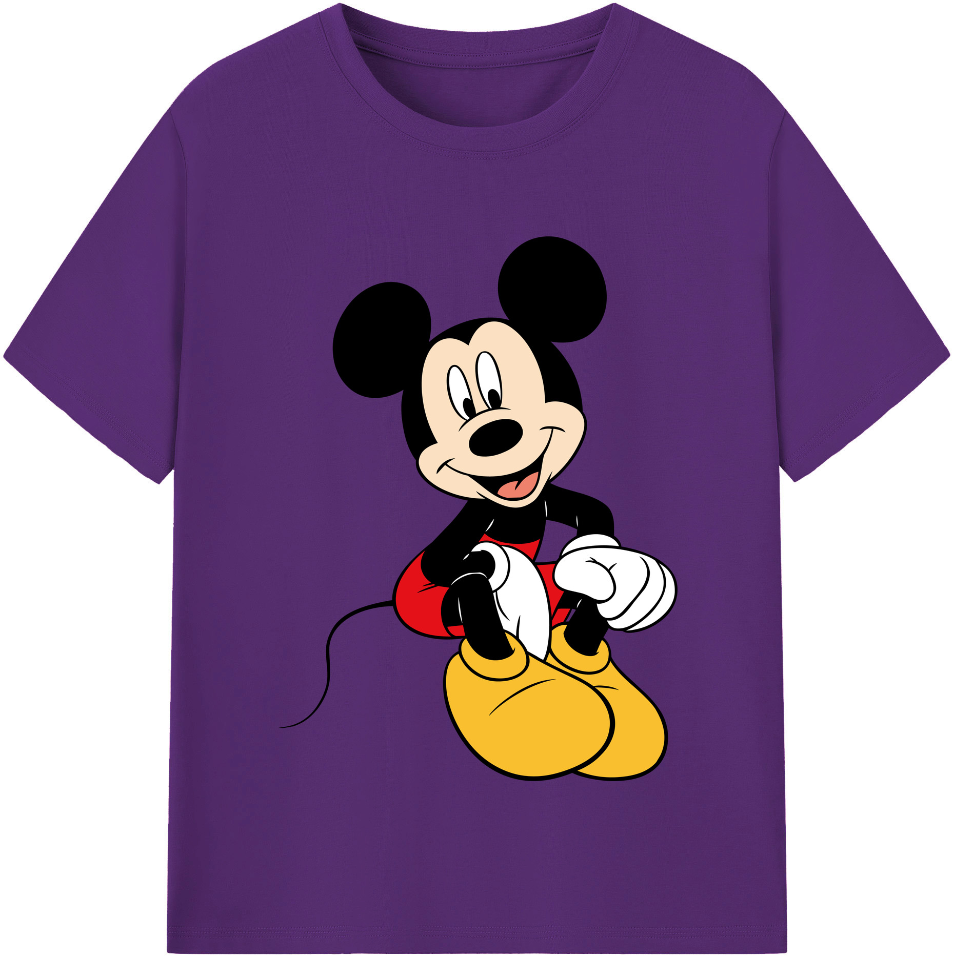 （画像用） ミッキーマウス Mickey Mouse 綿100％半袖Tシャツ（フロントプリント）