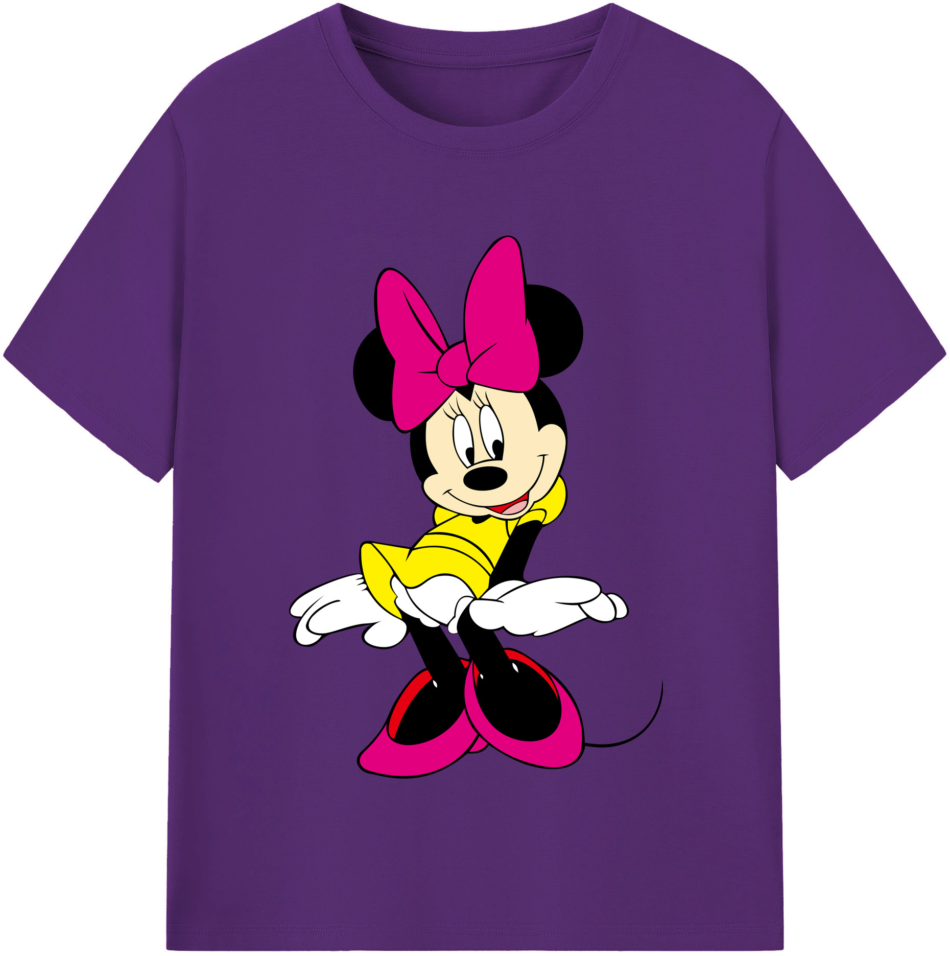 （画像用） ミッキーマウス Mickey Mouse 綿100％半袖Tシャツ（フロントプリント）