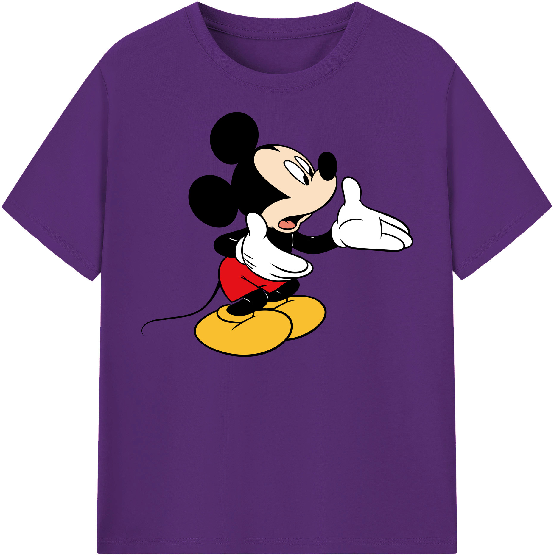 （画像用） ミッキーマウス Mickey Mouse 綿100％半袖Tシャツ（フロントプリント）