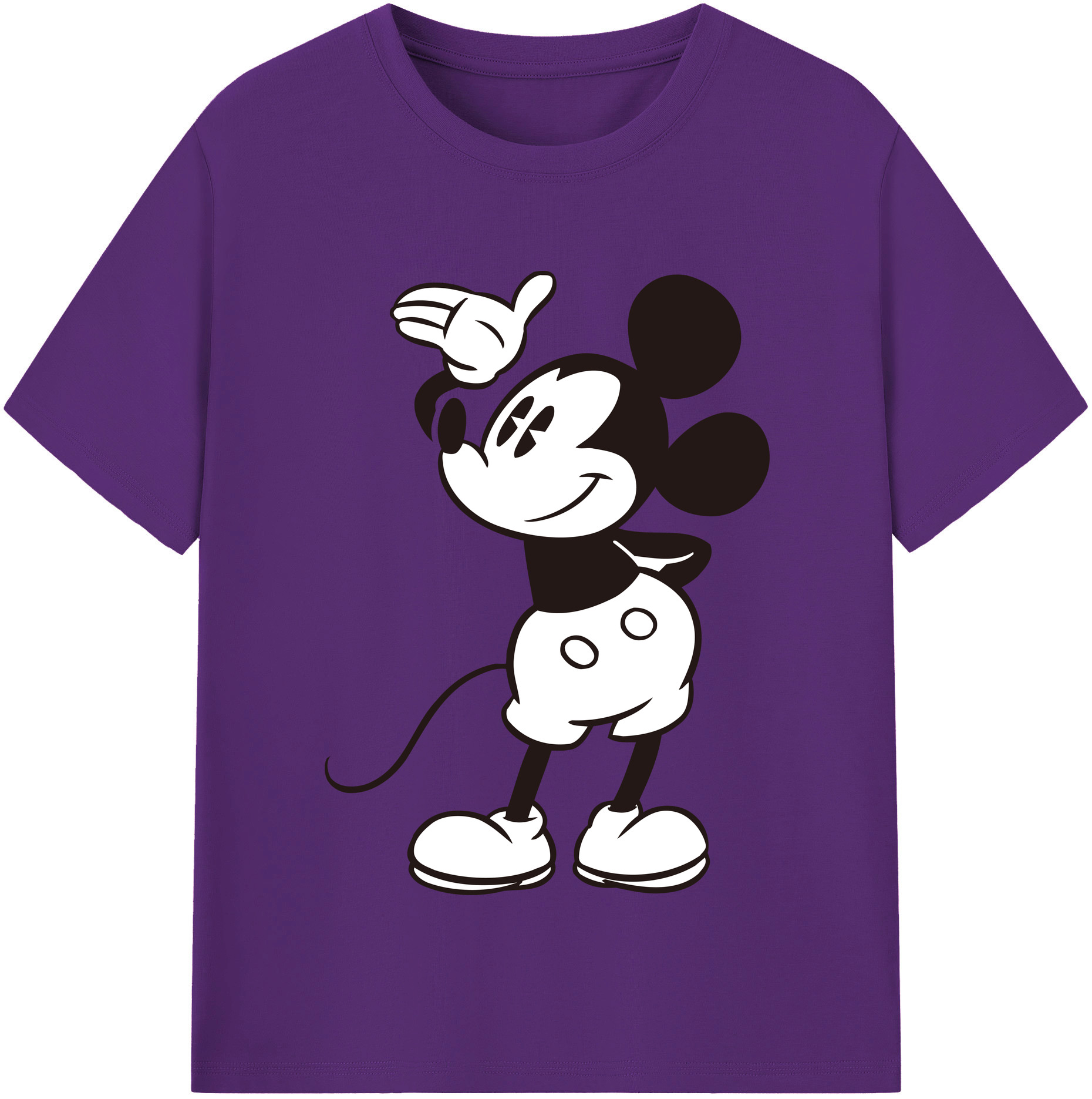 （画像用） ミッキーマウス Mickey Mouse 綿100％半袖Tシャツ（フロントプリント）