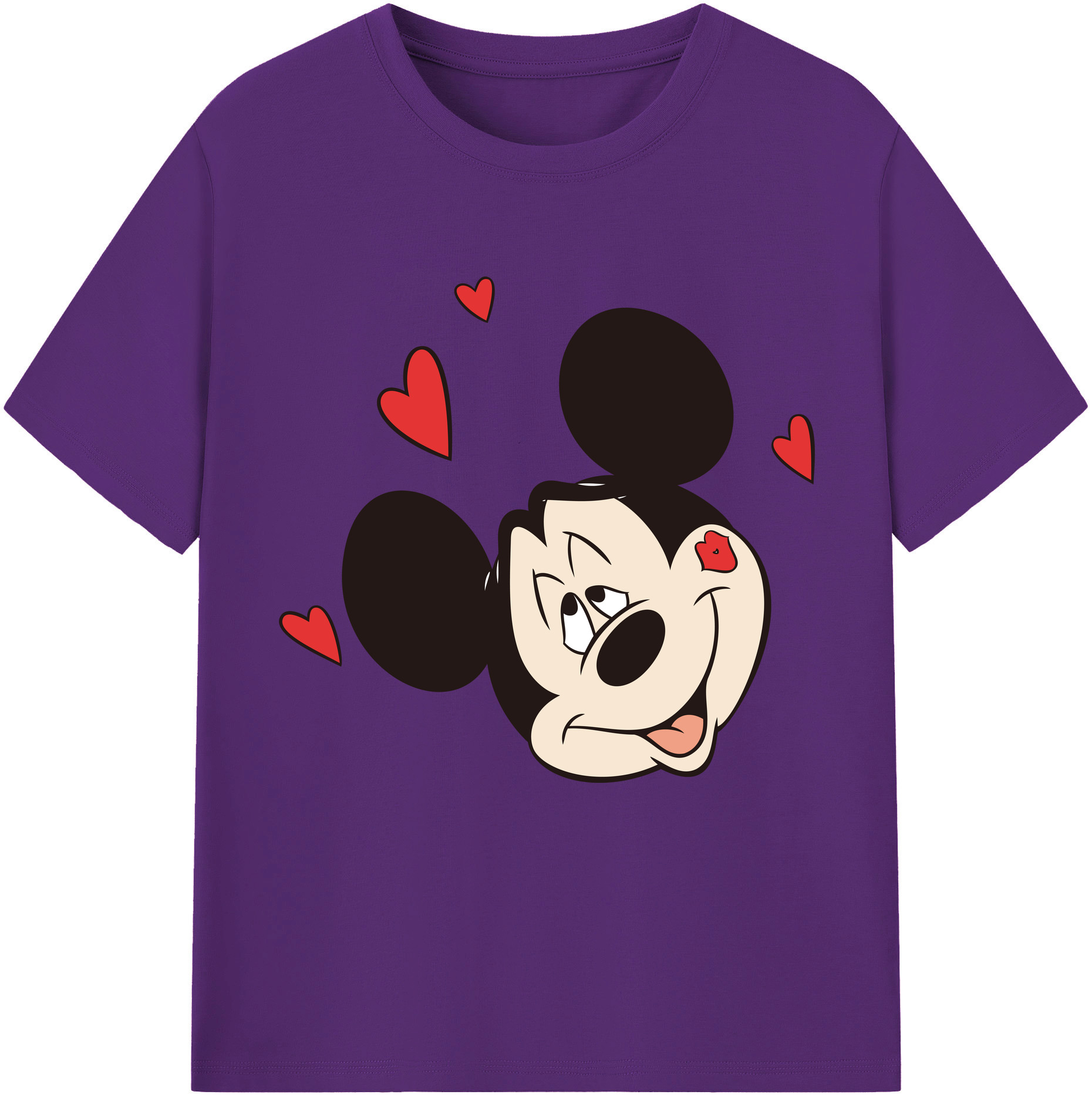 （画像用） ミッキーマウス Mickey Mouse 綿100％半袖Tシャツ（フロントプリント）