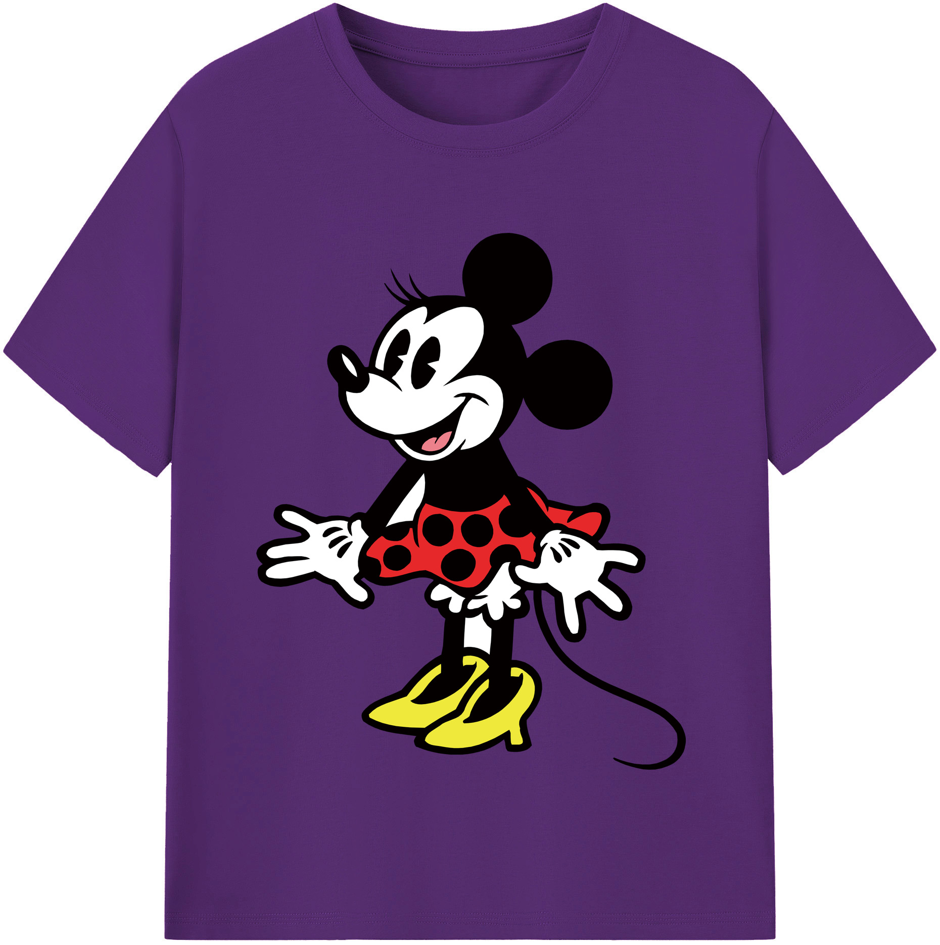 （画像用） ミッキーマウス Mickey Mouse 綿100％半袖Tシャツ（フロントプリント）