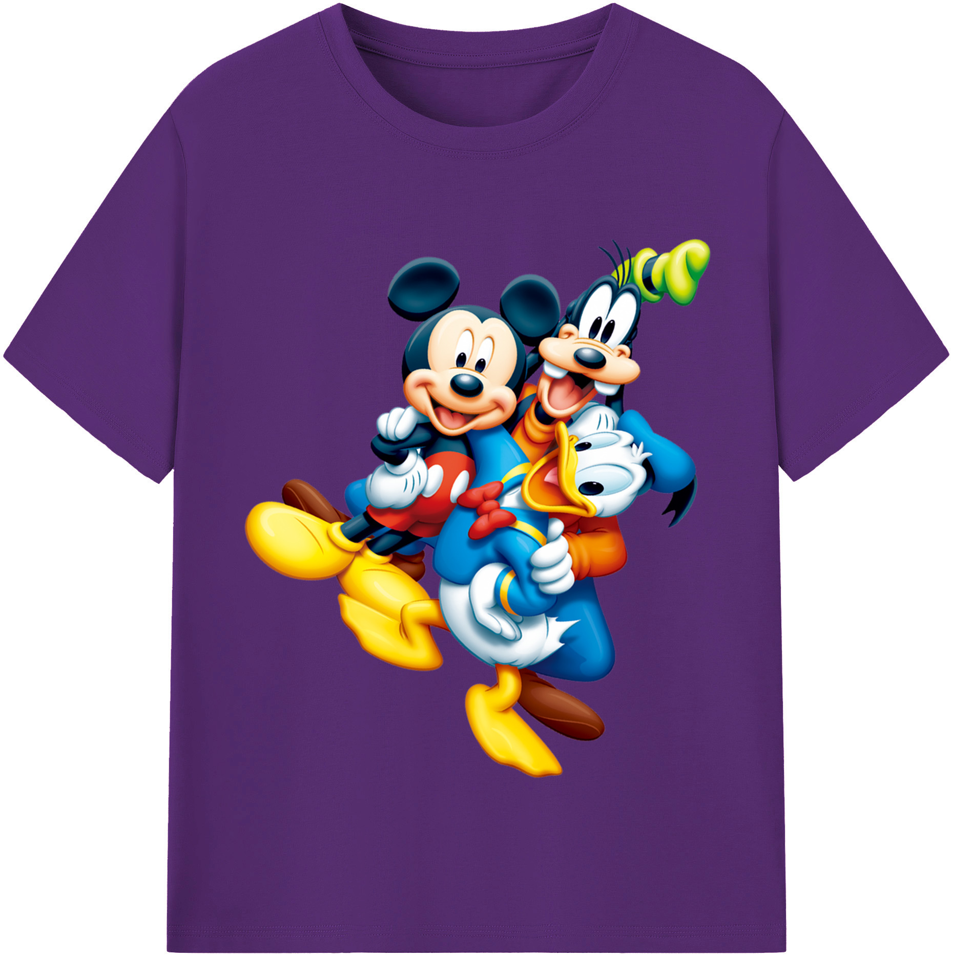 （画像用） ミッキーマウス Mickey Mouse 綿100％半袖Tシャツ（フロントプリント）